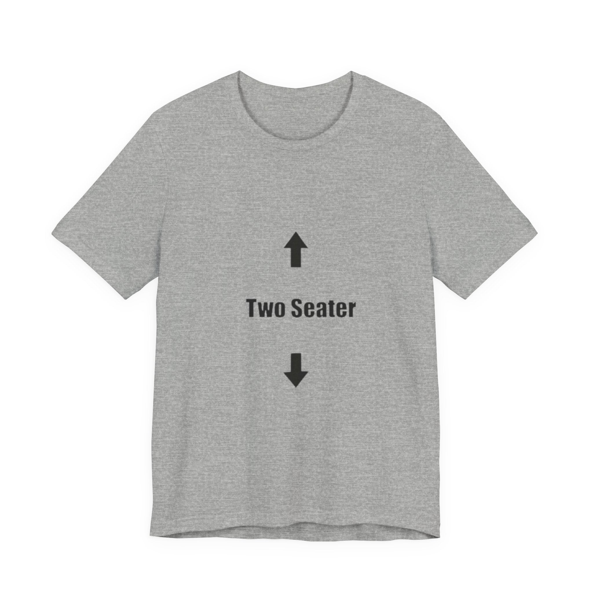 Two Seater T-Shirt – Funny Couple Tee with Up & Down Arrows