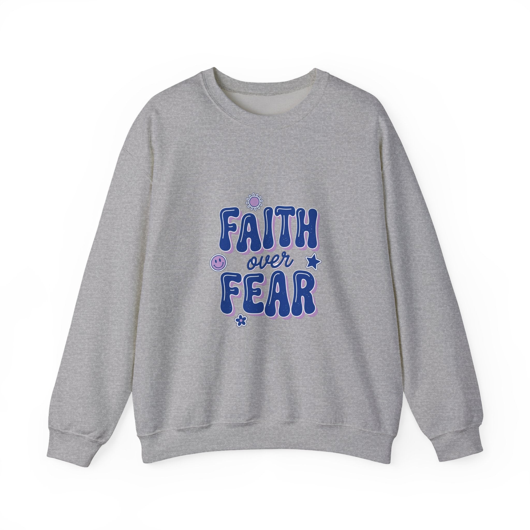 Faith Over Fear sweatshirt | Christian rainbow scripture style