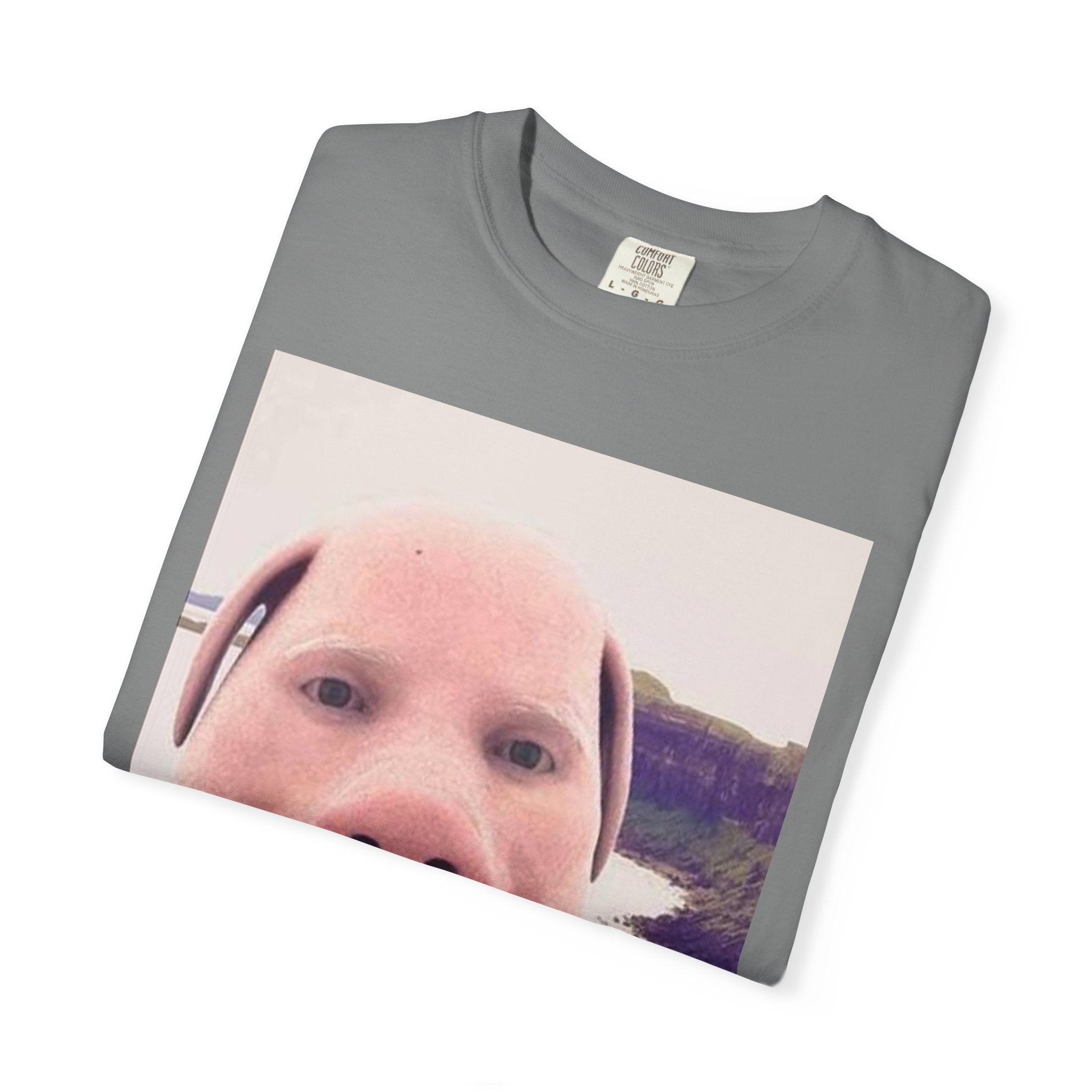 Pig Face Photo T-Shirt — Funny Animal Selfie Tee