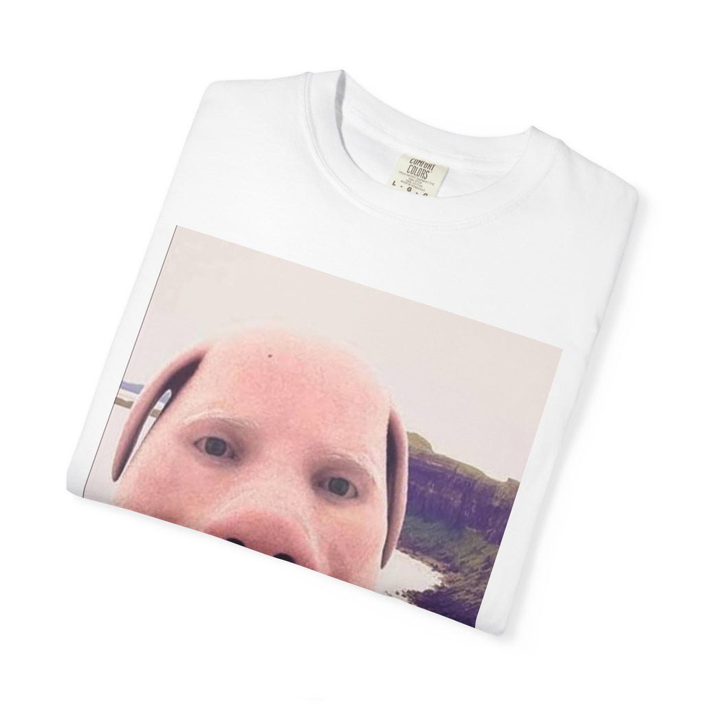 Pig Face Photo T-Shirt — Funny Animal Selfie Tee