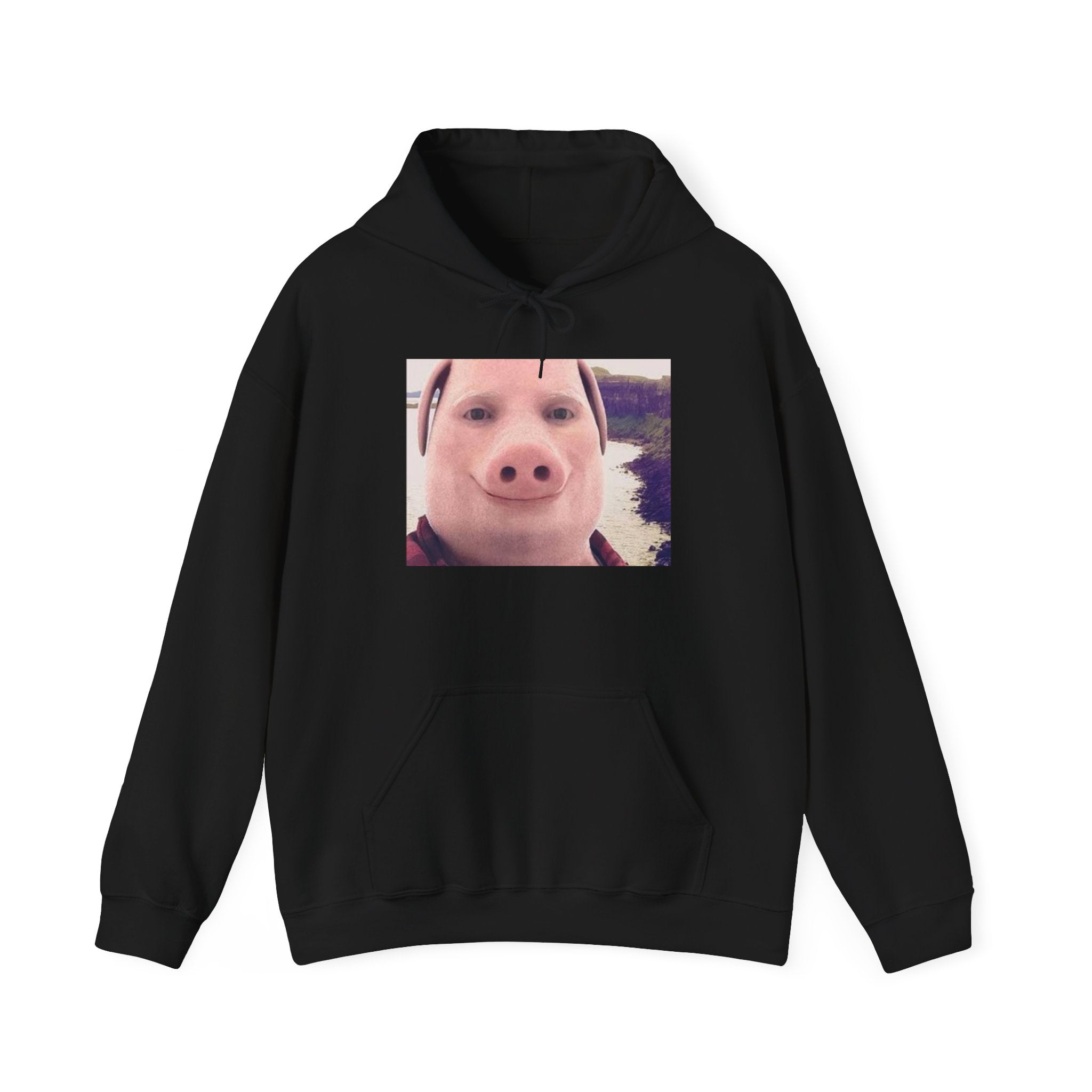 Hoodie — Funny Pig Snout Selfie Pullover