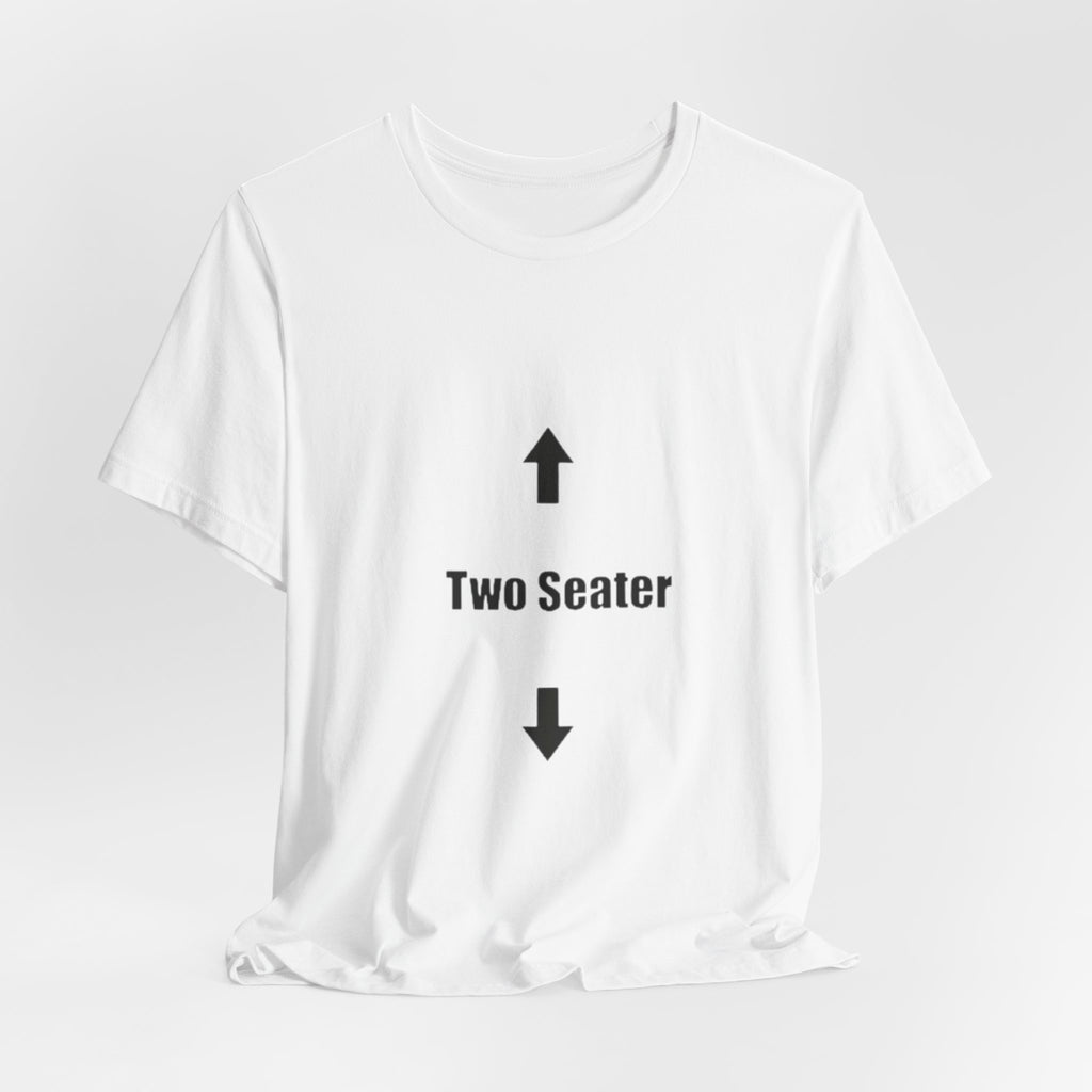 Two Seater T-Shirt – Funny Couple Tee with Up & Down Arrows