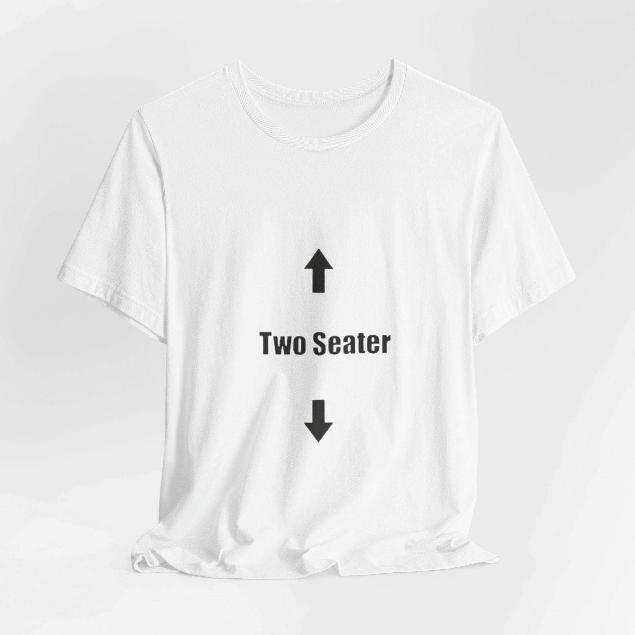 Two Seater T-Shirt – Funny Couple Tee with Up & Down Arrows