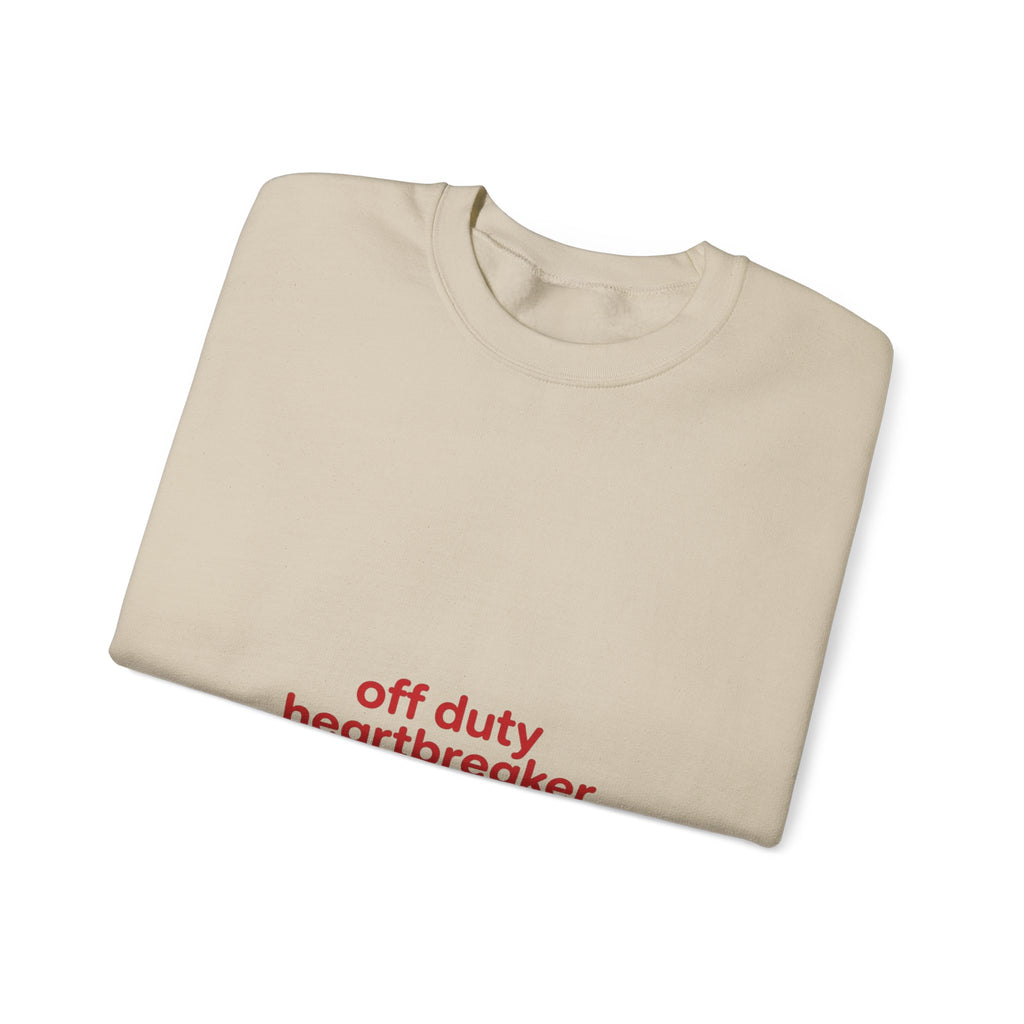 off duty heartbreaker Sweatshirt | Y2K slogan, nostalgic typography
