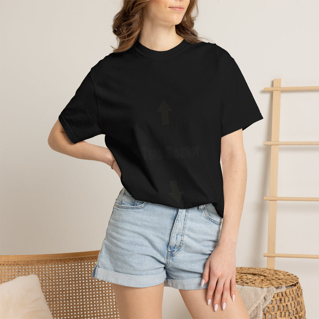 Two Seater T-Shirt — Funny Couples/Matching Tee with Up & Down Arrows