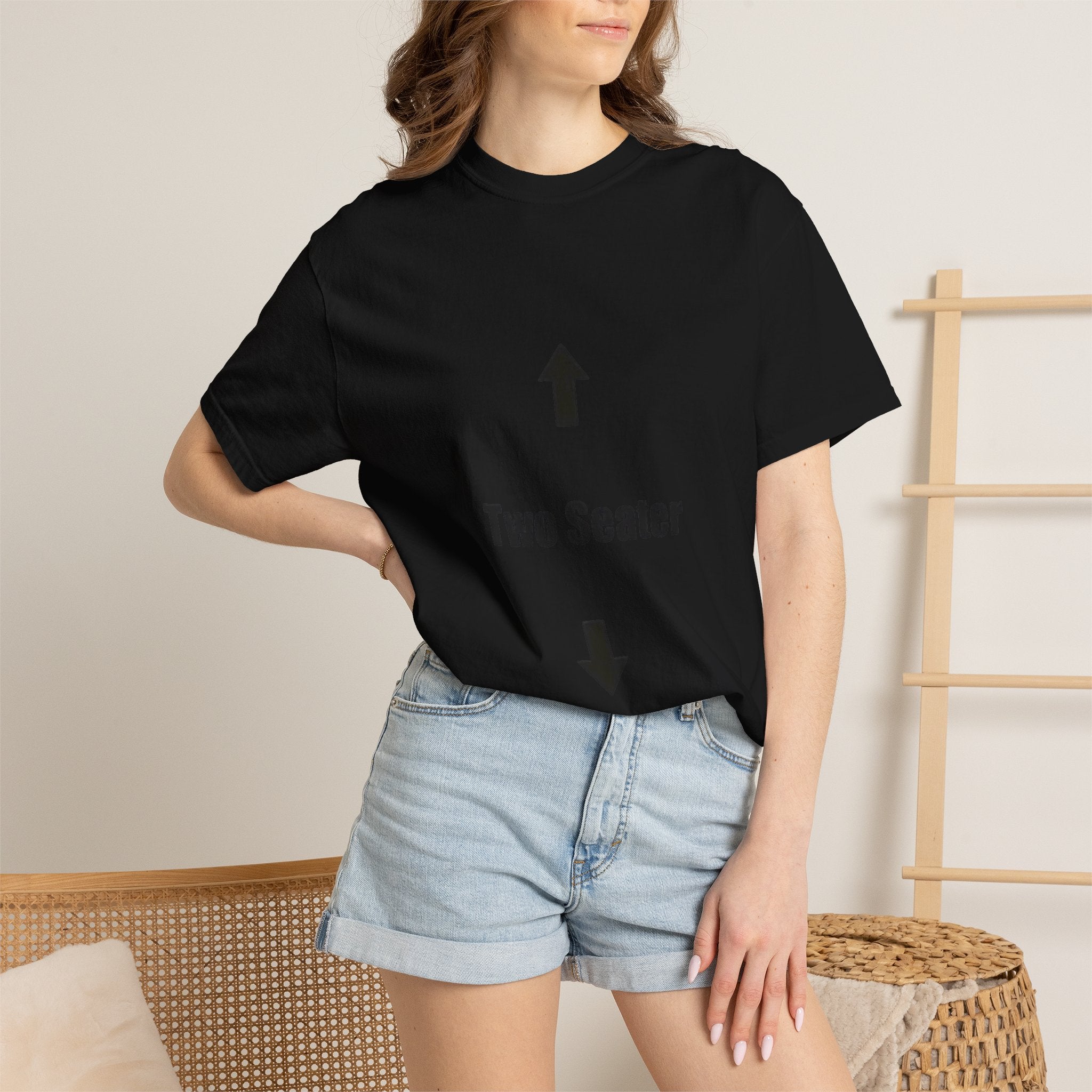 Two Seater T-Shirt — Funny Couples/Matching Tee with Up & Down Arrows