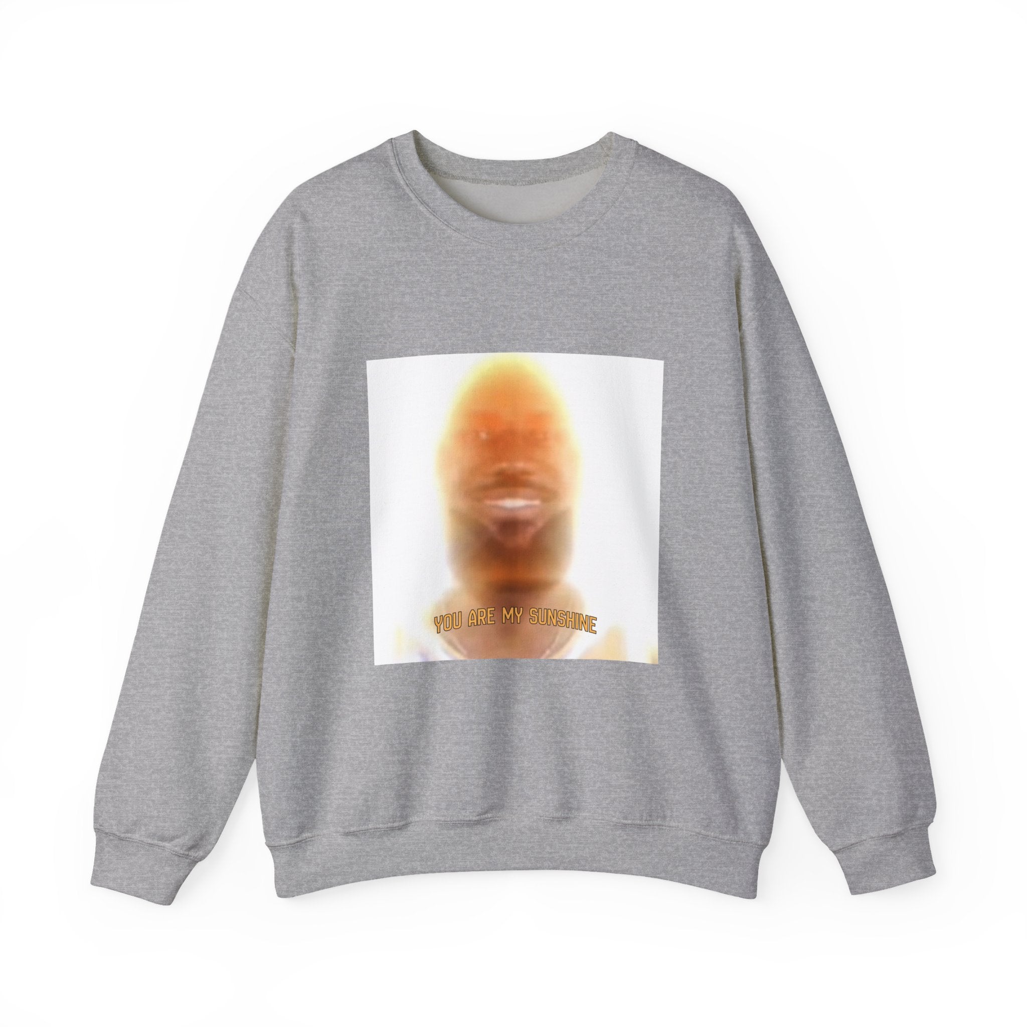 Glowing Face Crewneck Sweatshirt — 'You Are My Sunshine' Graphic