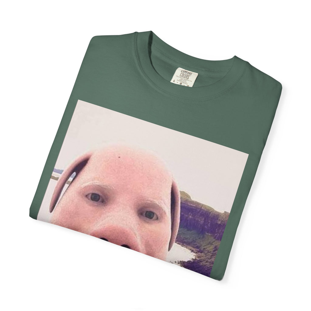 Pig Face Photo T-Shirt — Funny Animal Selfie Tee