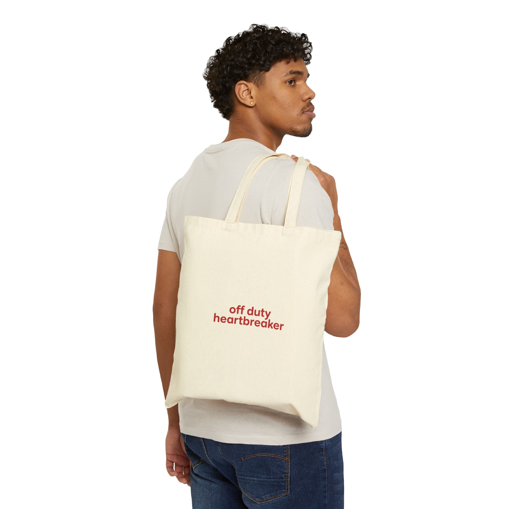 off duty heartbreaker tote | Y2K slogan, nostalgic typography
