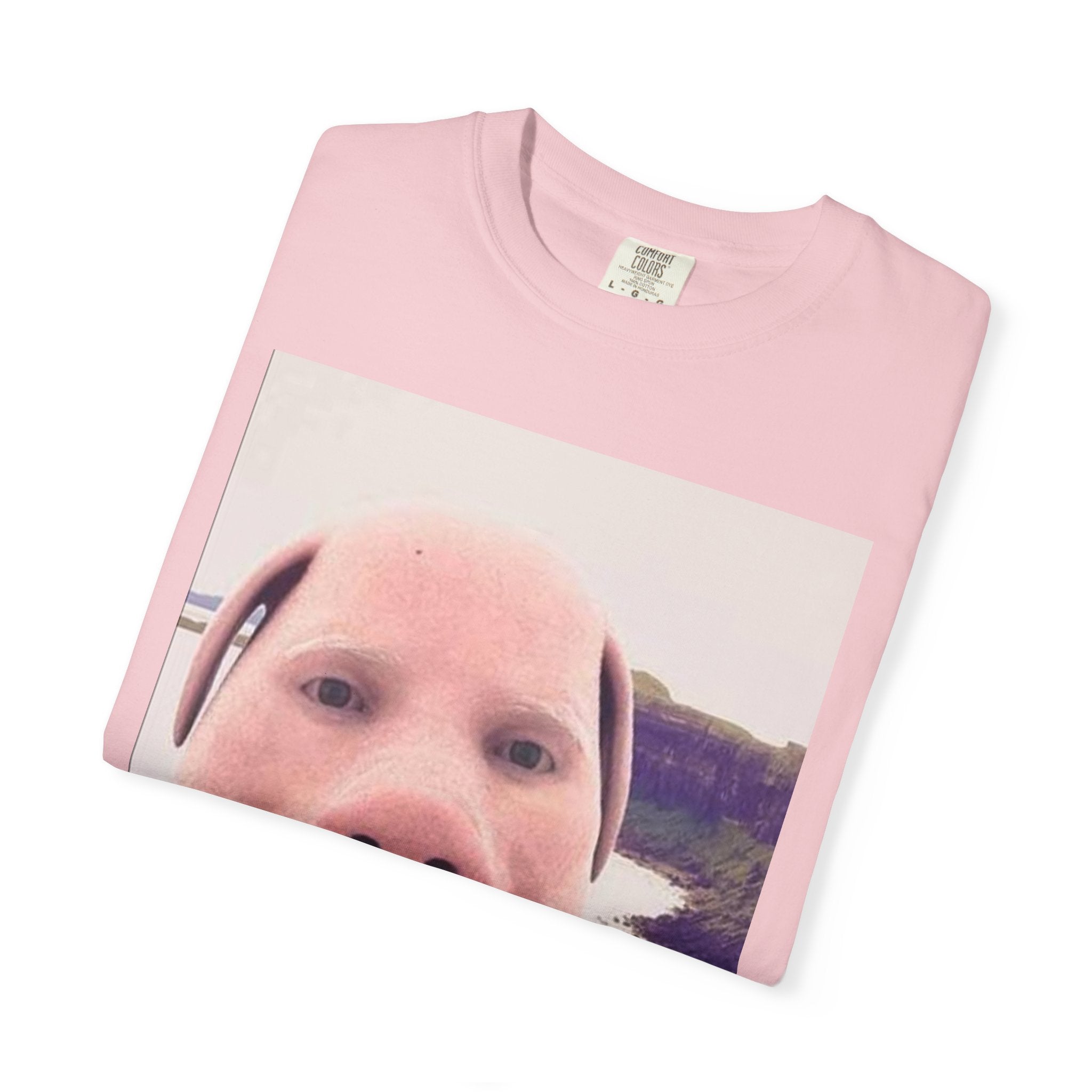 Pig Face Photo T-Shirt — Funny Animal Selfie Tee