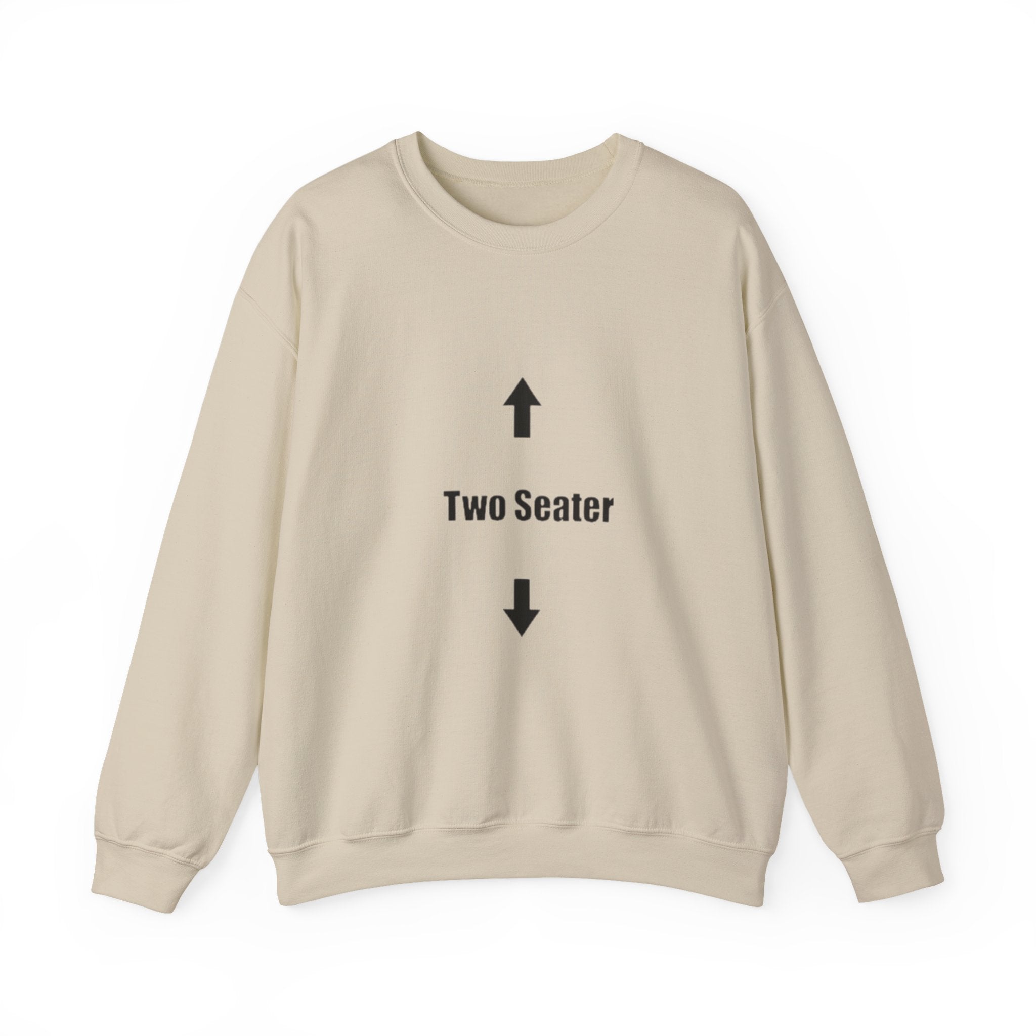Two Seater Crewneck Sweatshirt — Funny Couples Arrow Design
