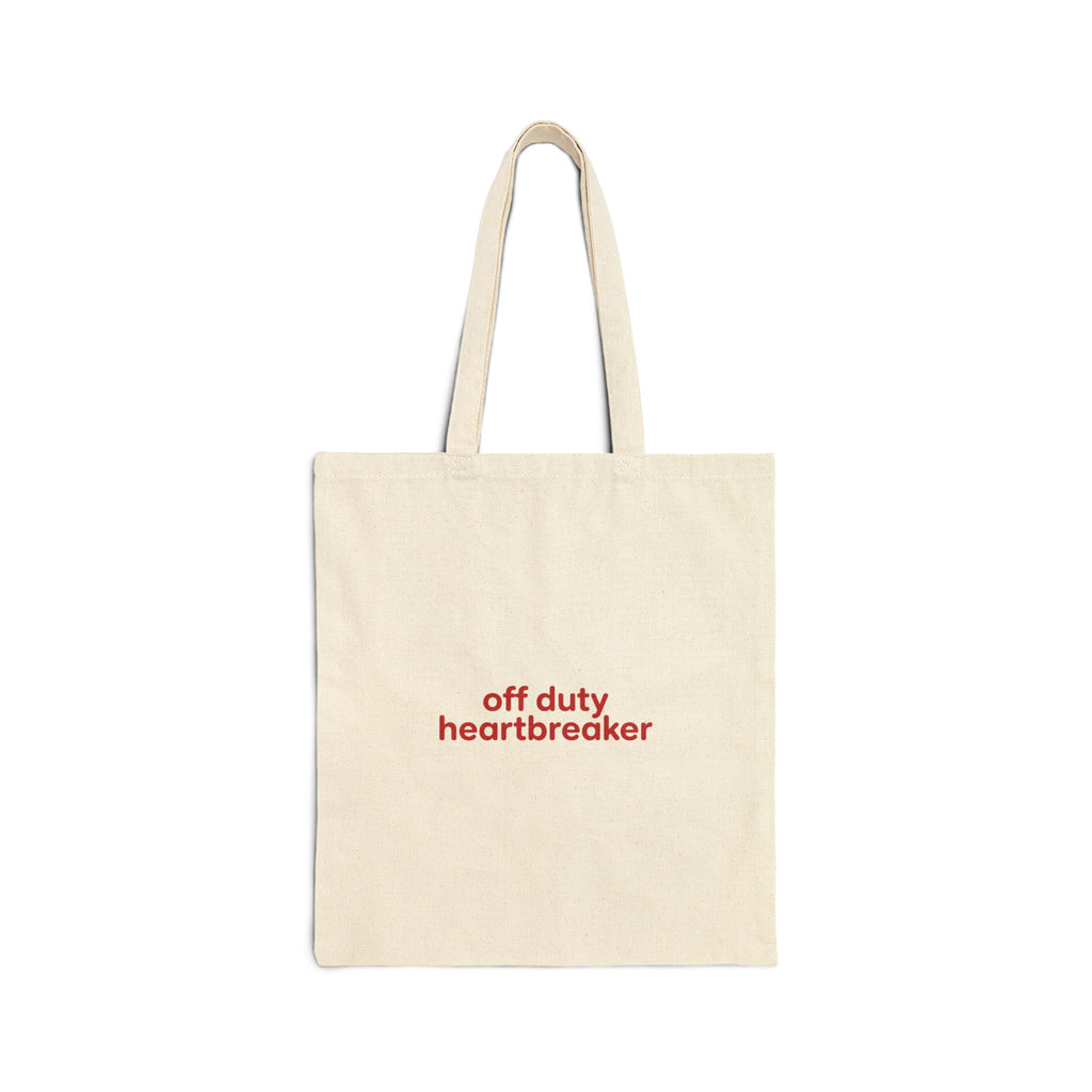 off duty heartbreaker tote | Y2K slogan, nostalgic typography