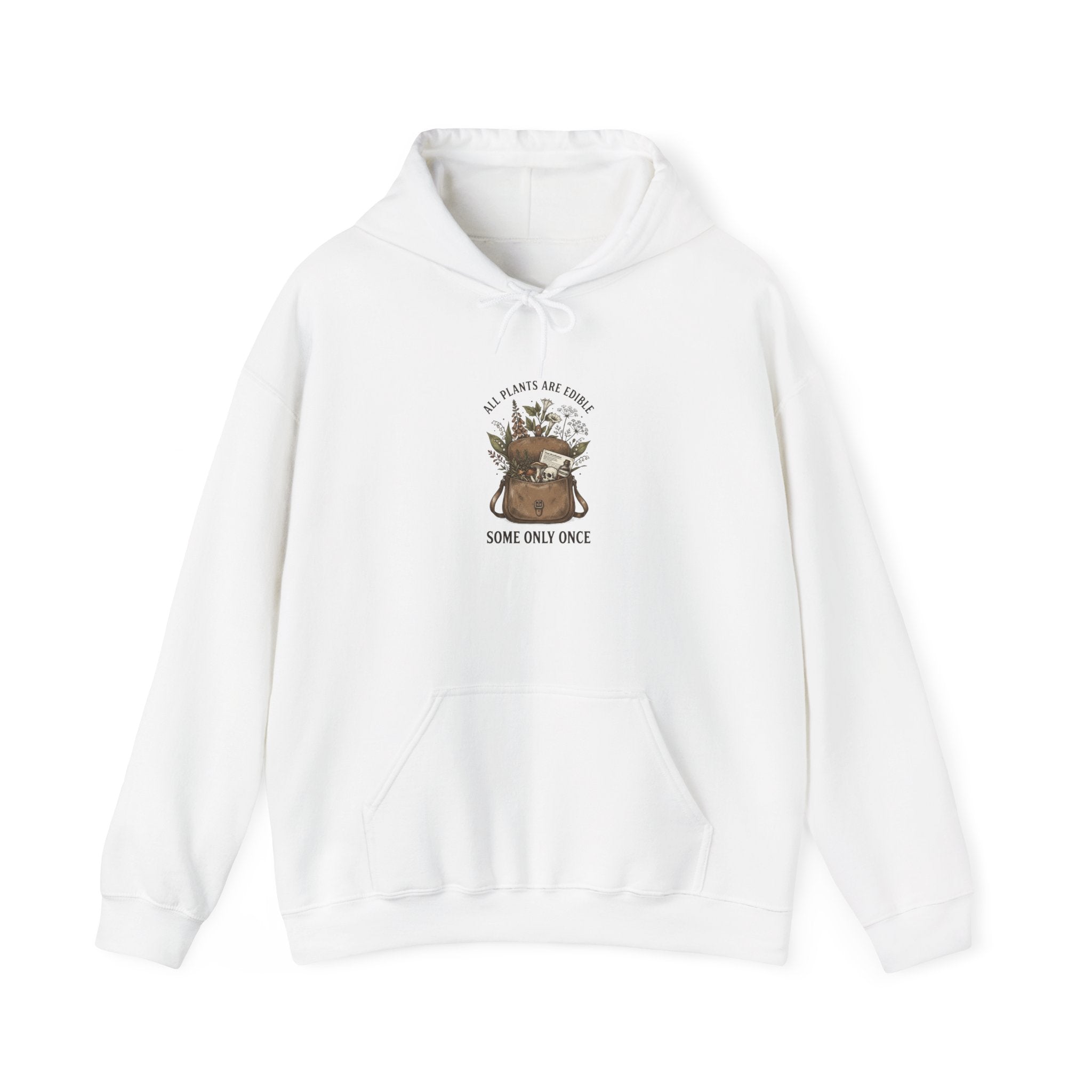 All Plants Are Edible Hoodie | Dark Nature Humor, Vintage Botanical