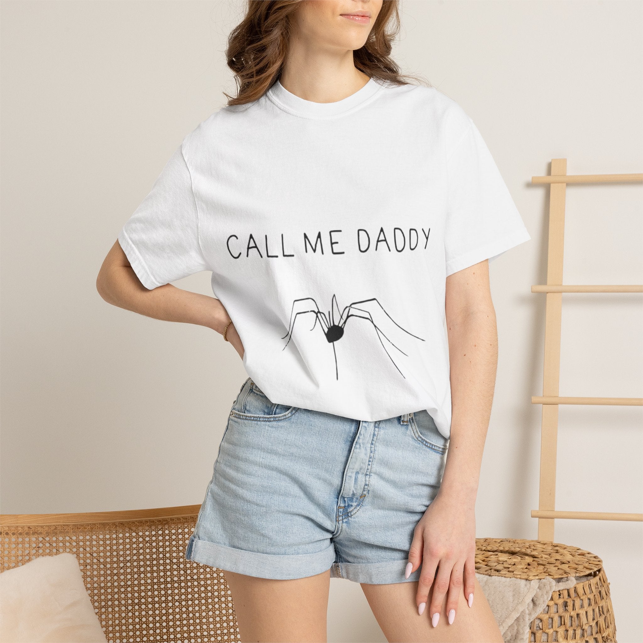 T-Shirt — "Call Me Daddy" Spider Line Art Tee