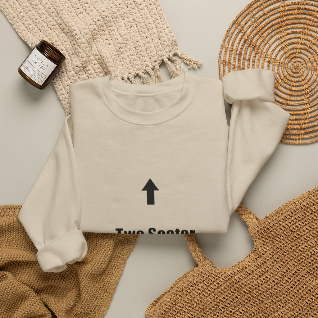 Two Seater Crewneck Sweatshirt — Funny Couples Arrow Design