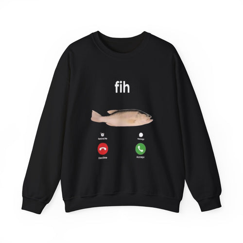 Fish Call Crewneck Sweatshirt – Funny Incoming Call Graphic Pullover