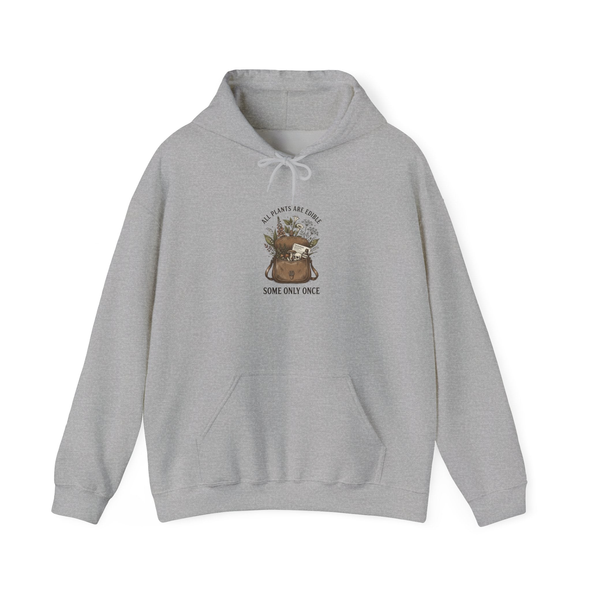 All Plants Are Edible Hoodie | Dark Nature Humor, Vintage Botanical