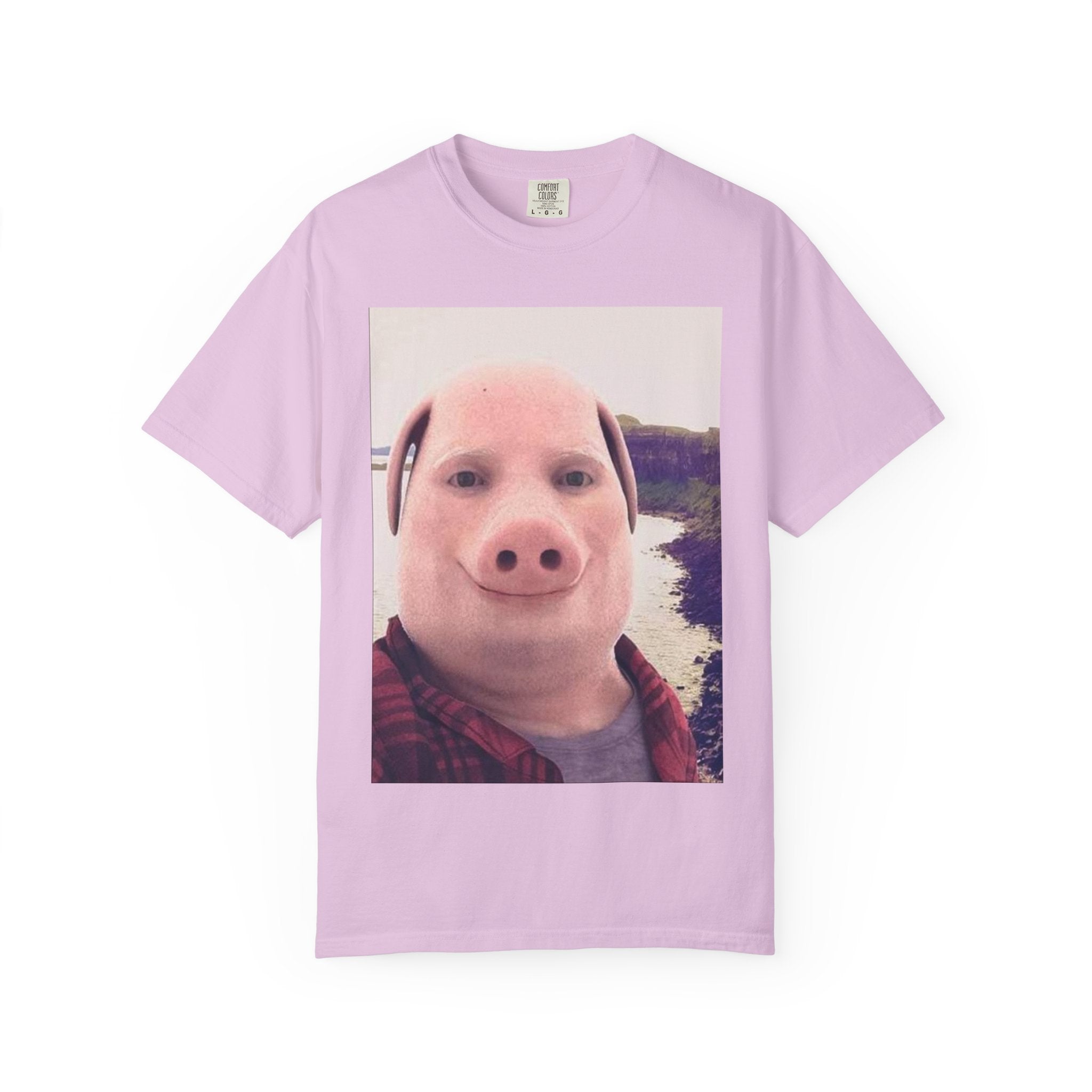 Pig Face Photo T-Shirt — Funny Animal Selfie Tee