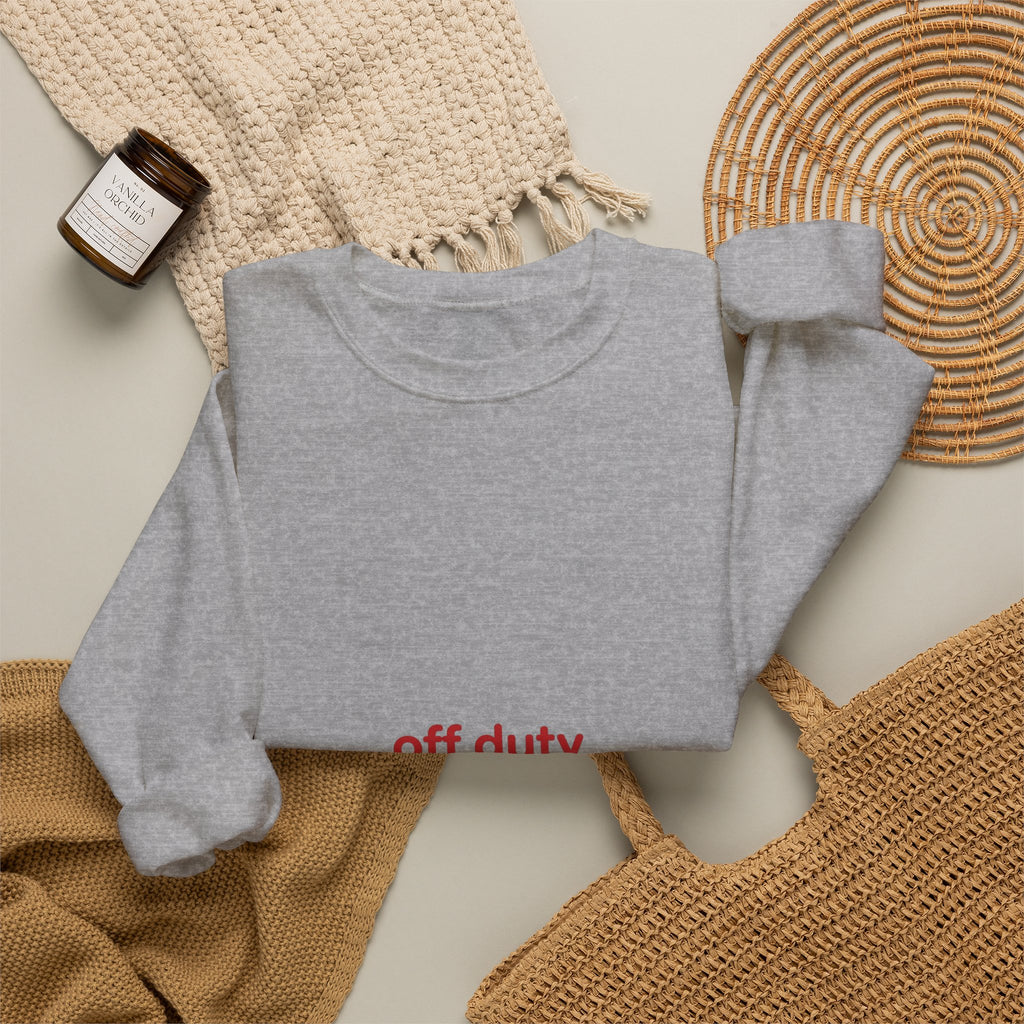 off duty heartbreaker Sweatshirt | Y2K slogan, nostalgic typography