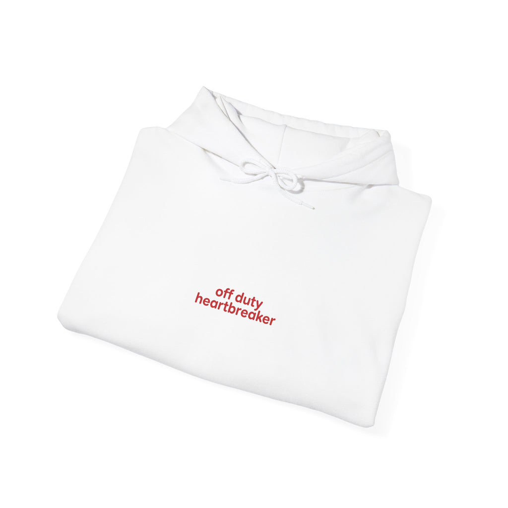 off duty heartbreaker Hoodie | Y2K slogan, nostalgic typography