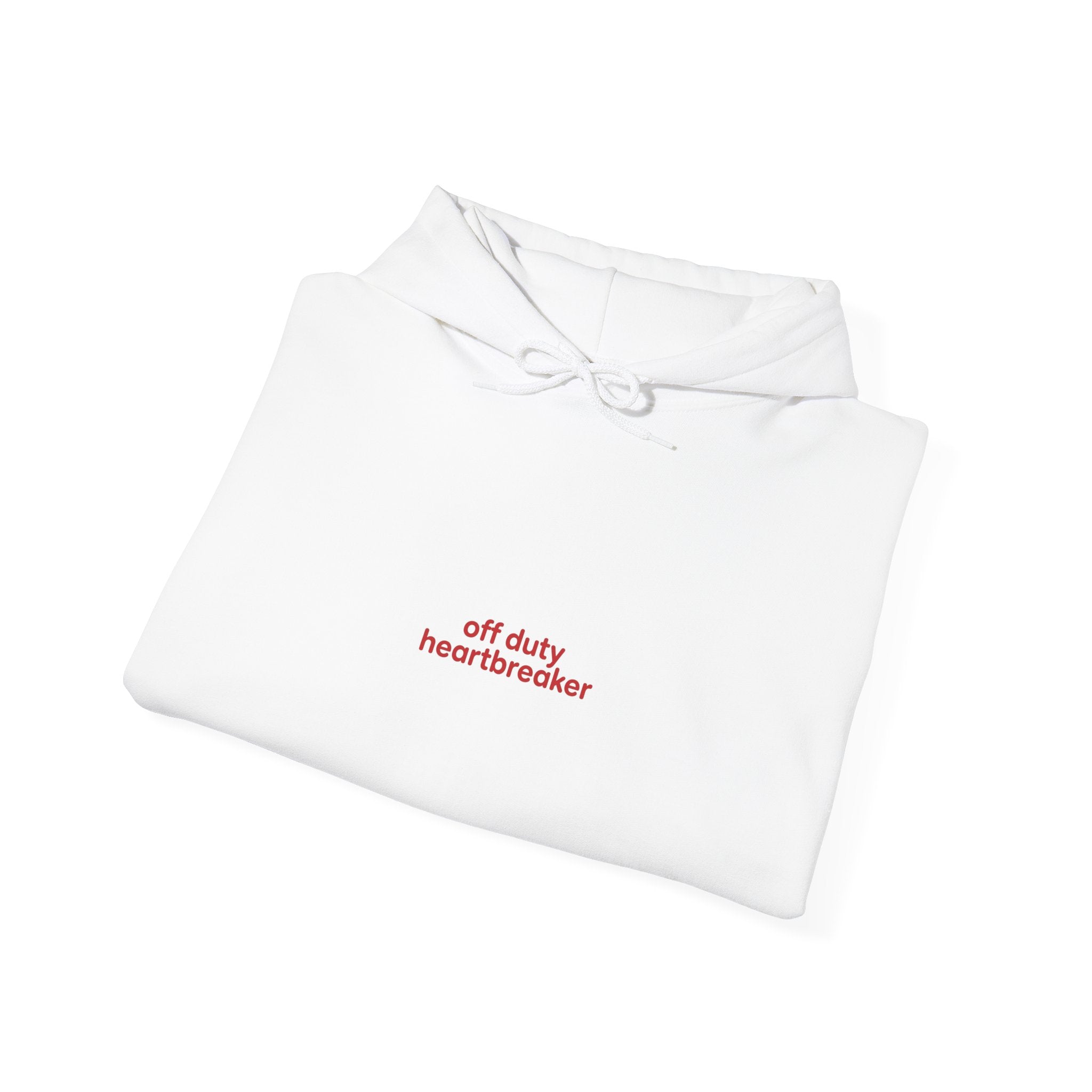off duty heartbreaker Hoodie | Y2K slogan, nostalgic typography