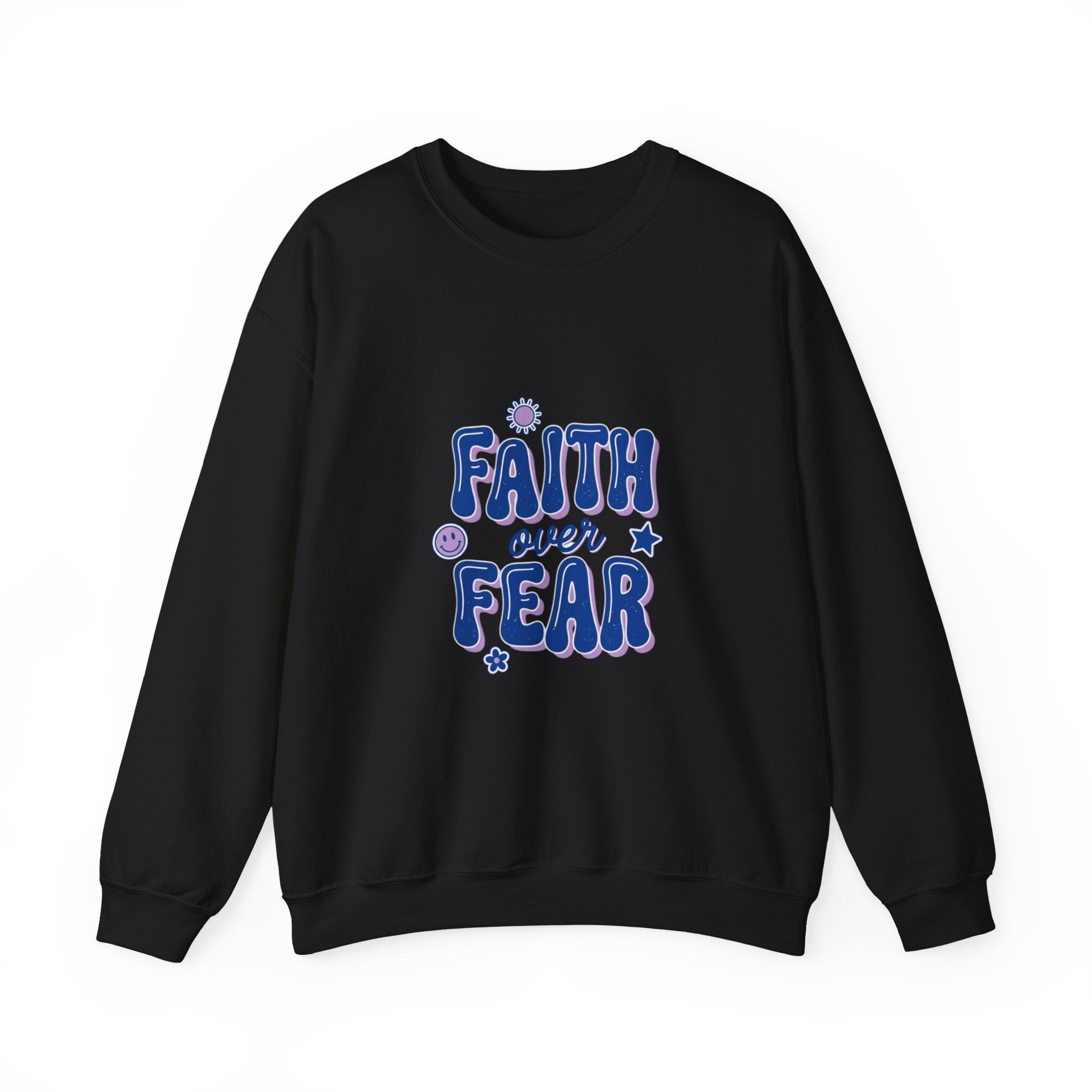 Faith Over Fear sweatshirt | Christian rainbow scripture style
