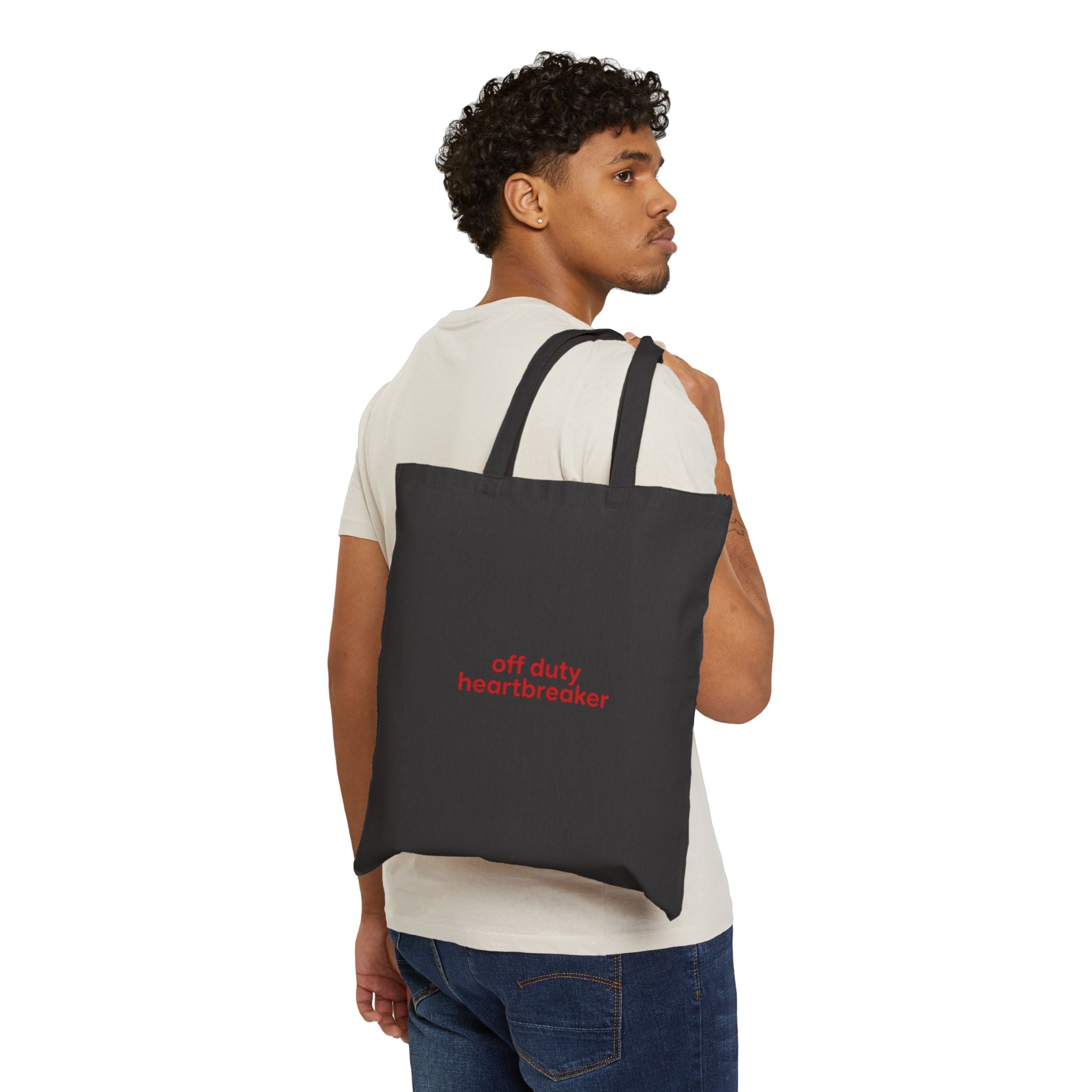 off duty heartbreaker tote | Y2K slogan, nostalgic typography
