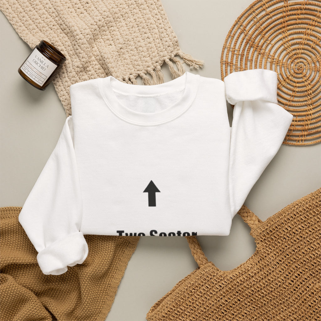 Two Seater Crewneck Sweatshirt — Funny Couples Arrow Design