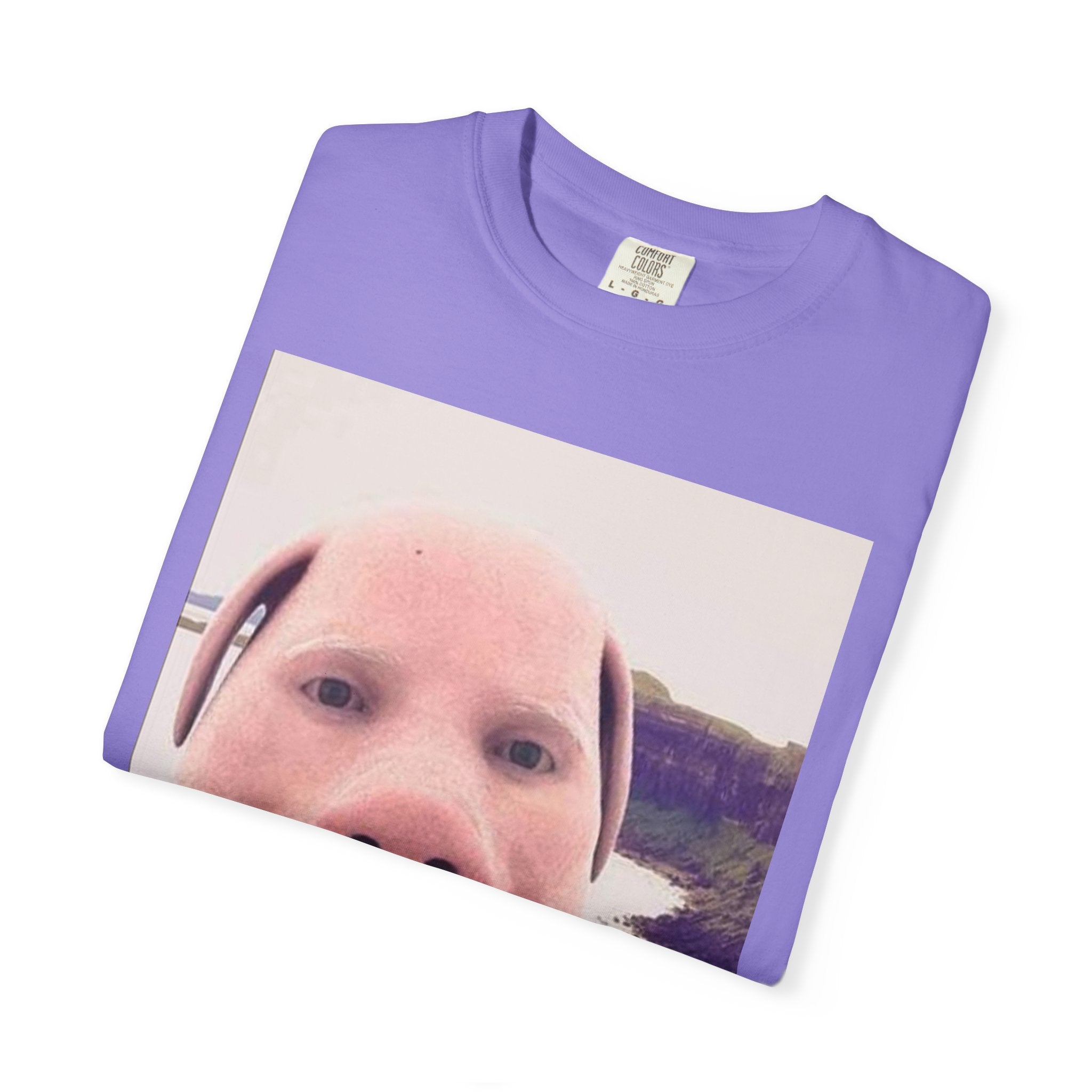 Pig Face Photo T-Shirt — Funny Animal Selfie Tee