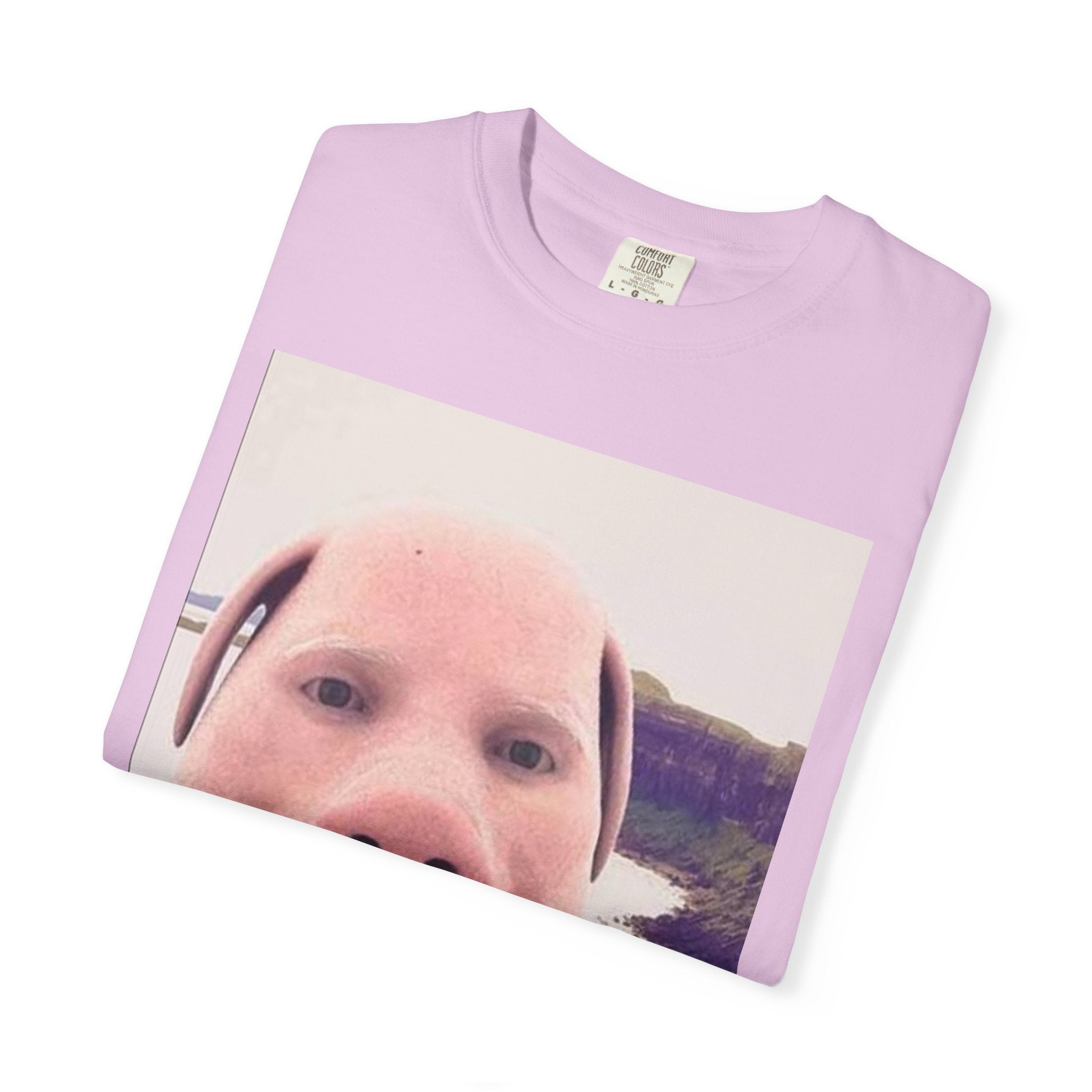 Pig Face Photo T-Shirt — Funny Animal Selfie Tee