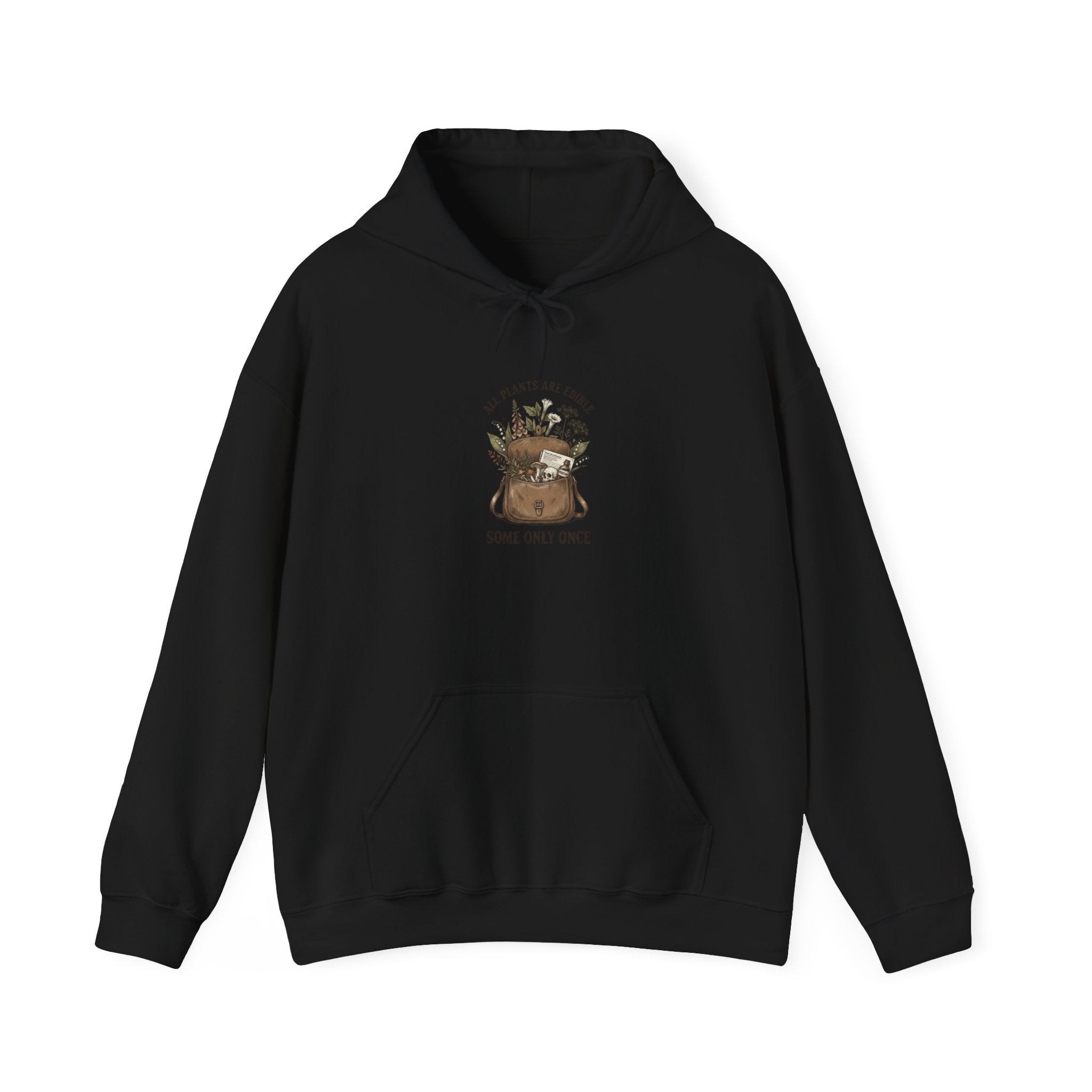 All Plants Are Edible Hoodie | Dark Nature Humor, Vintage Botanical