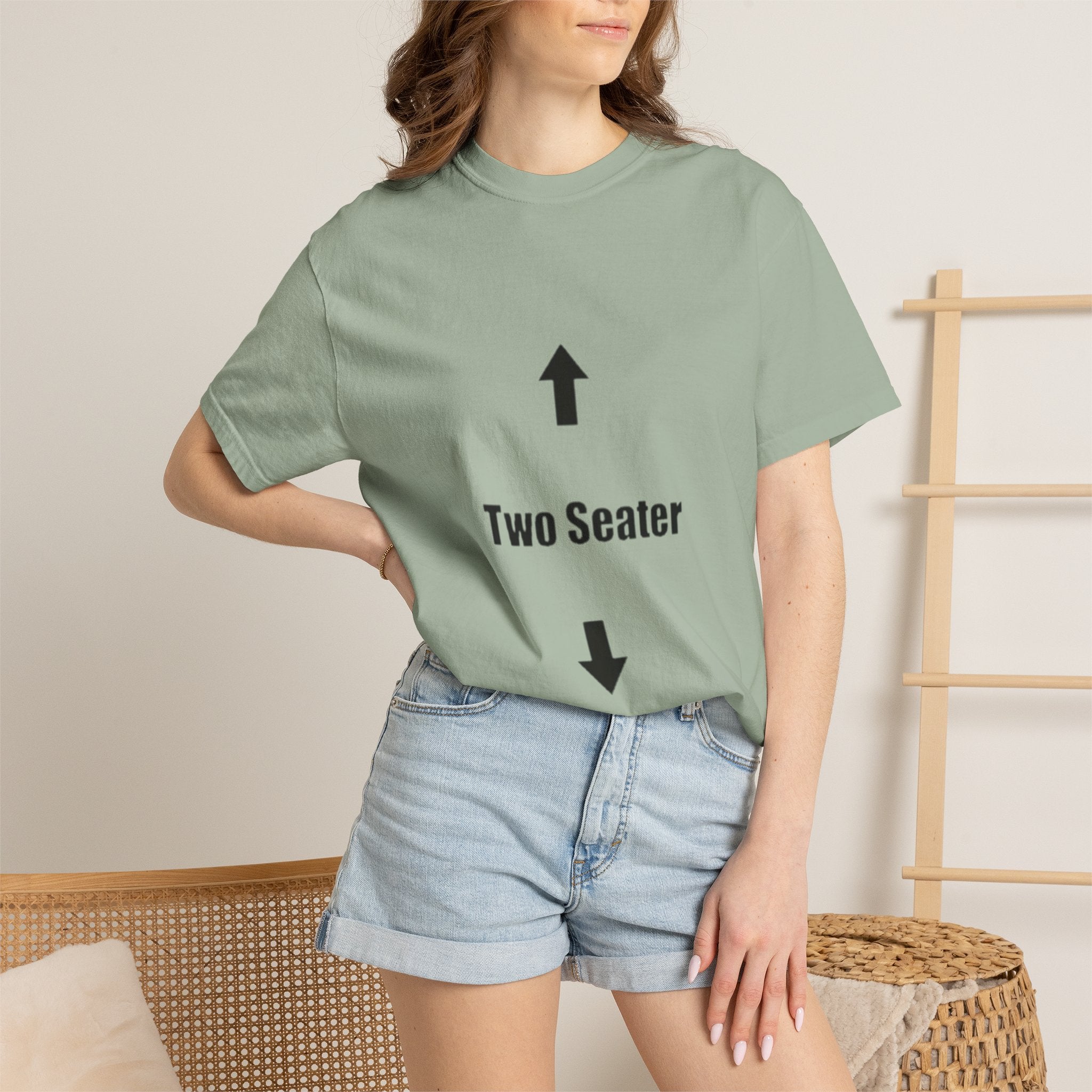 Two Seater T-Shirt — Funny Couples/Matching Tee with Up & Down Arrows