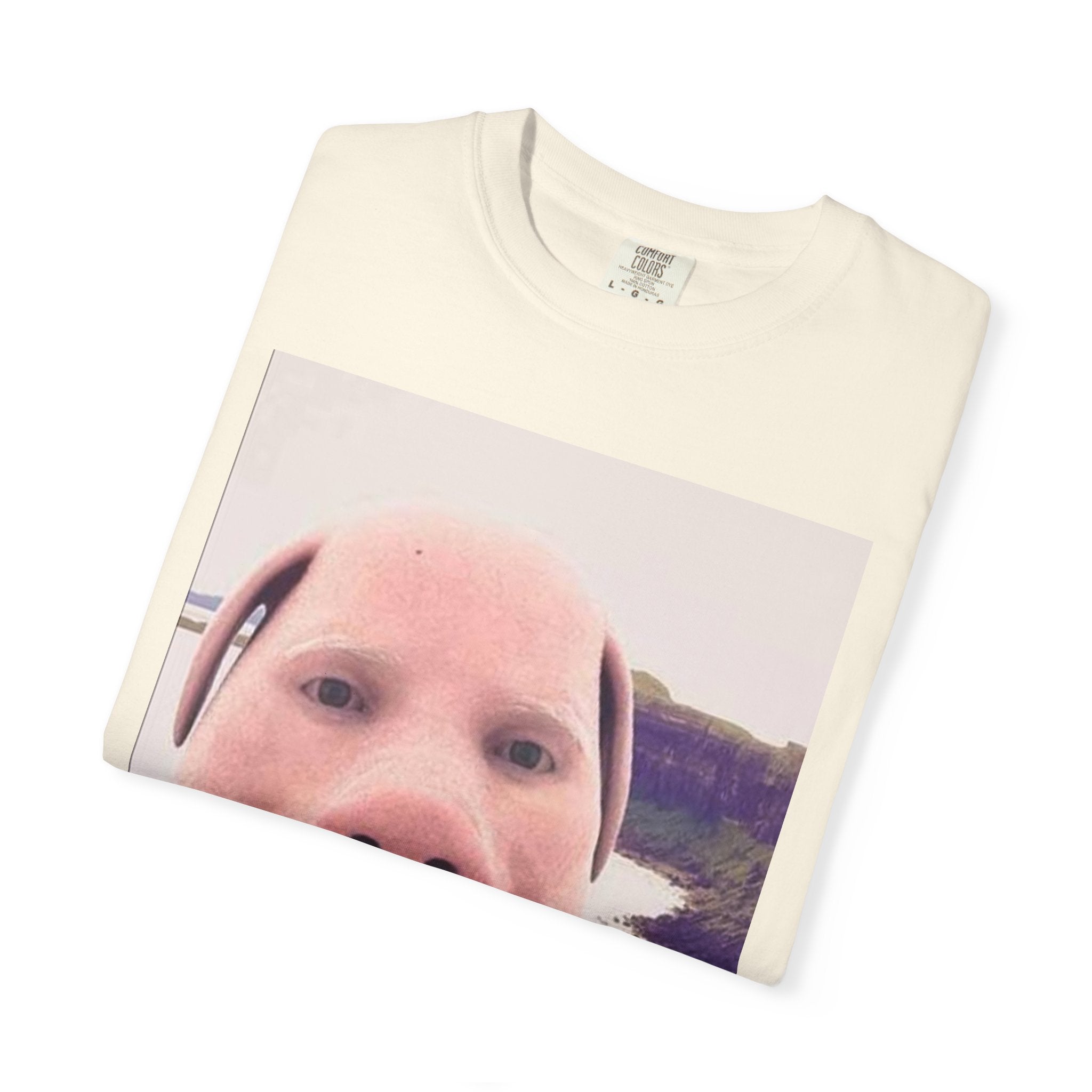 Pig Face Photo T-Shirt — Funny Animal Selfie Tee