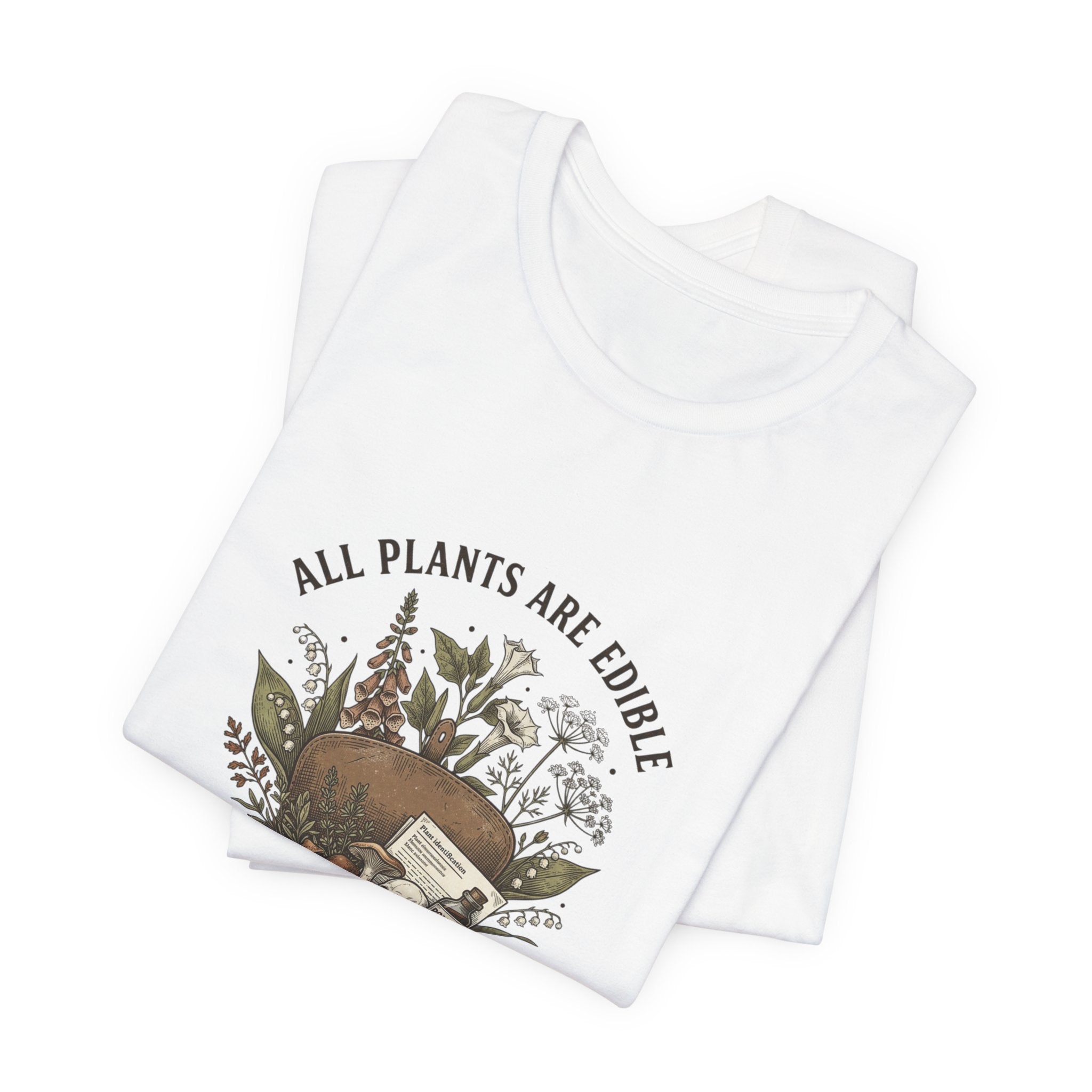 All Plants Are Edible Tee | Vintage Botanical, Dark Nature Humor