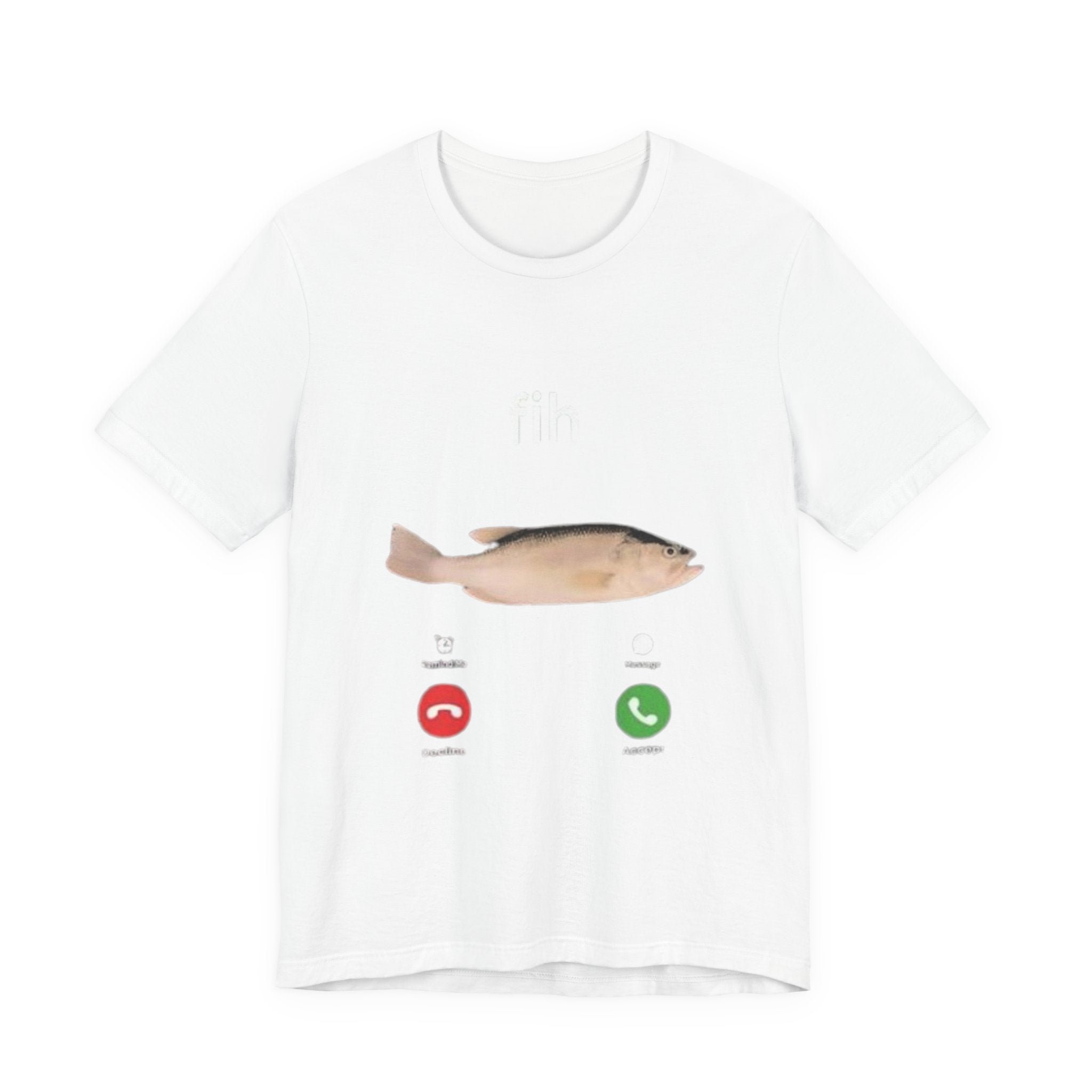 Fish Call T‑Shirt — Funny Incoming Call Design (Answer or Decline)