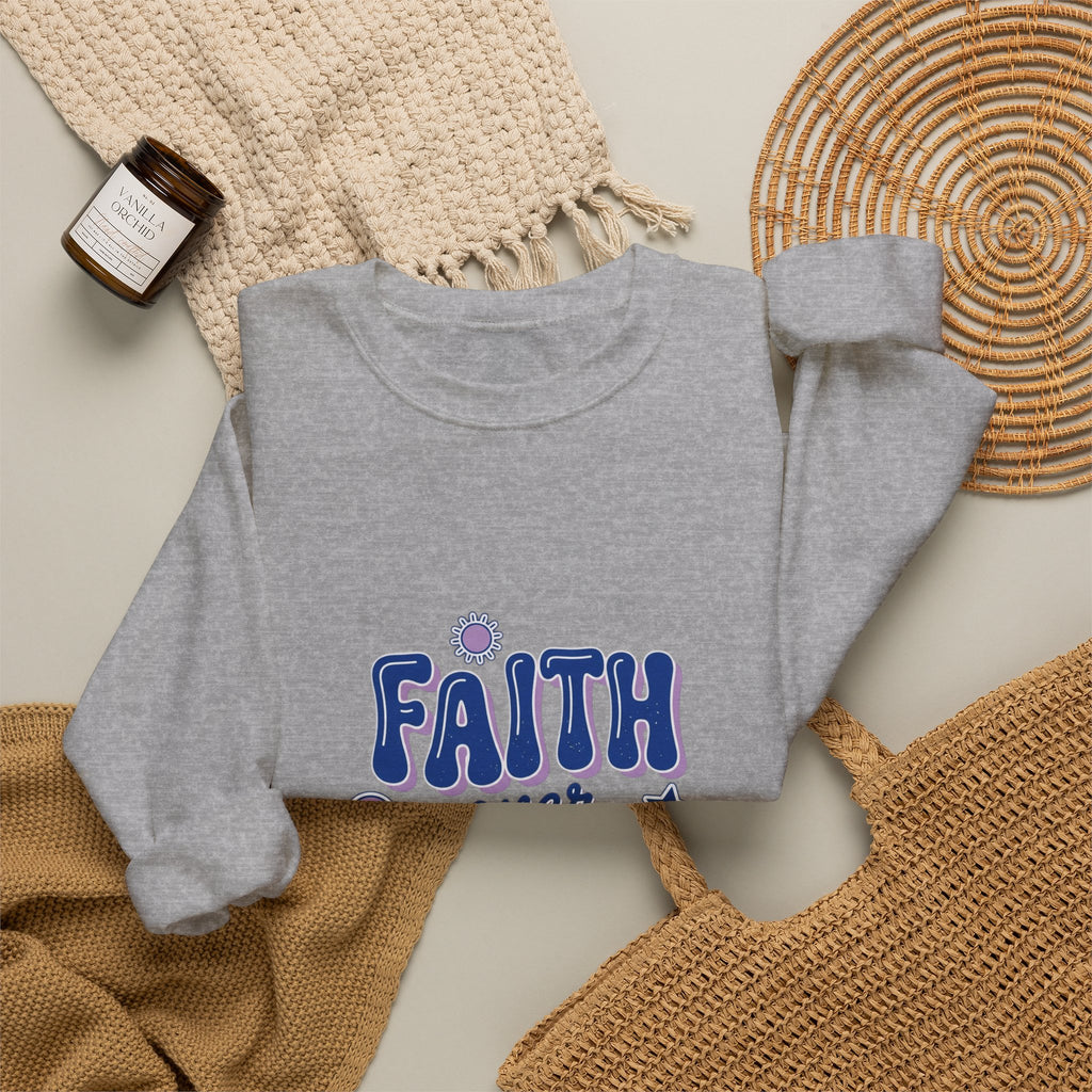 Faith Over Fear sweatshirt | Christian rainbow scripture style
