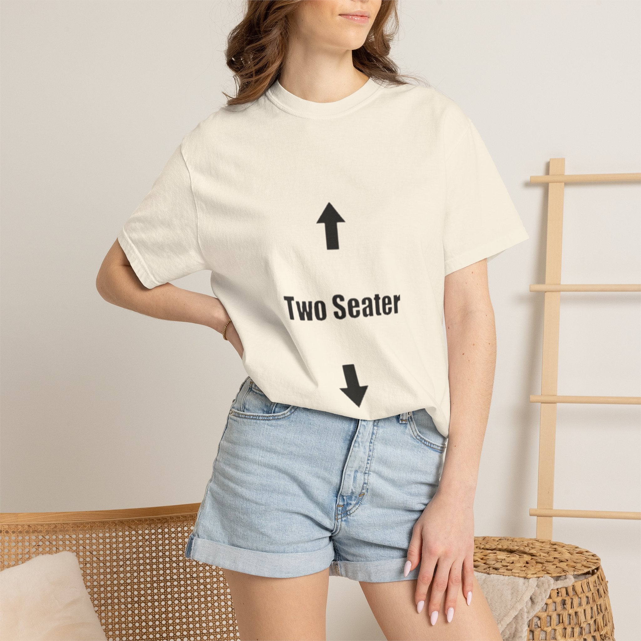 Two Seater T-Shirt — Funny Couples/Matching Tee with Up & Down Arrows