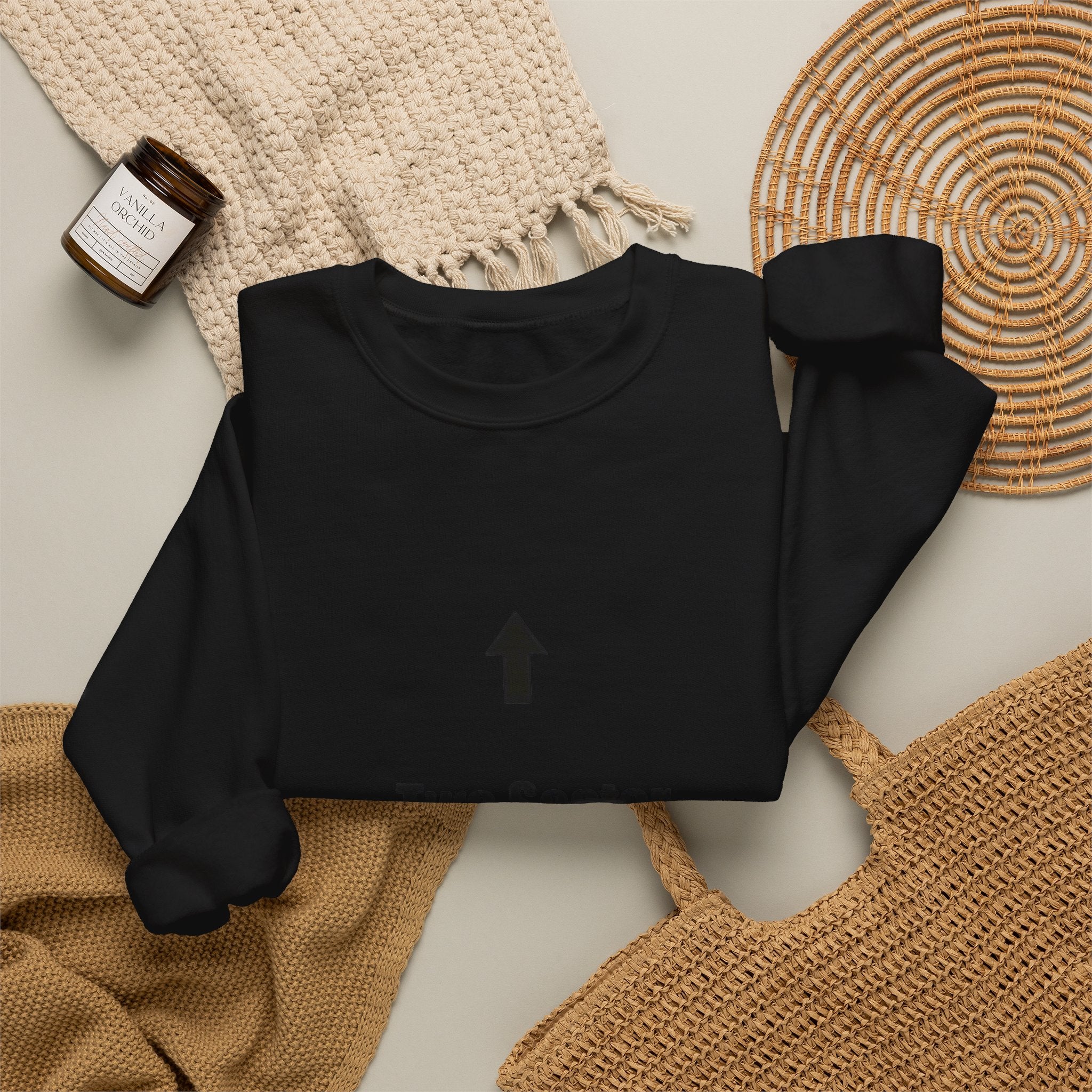 Two Seater Crewneck Sweatshirt — Funny Couples Arrow Design
