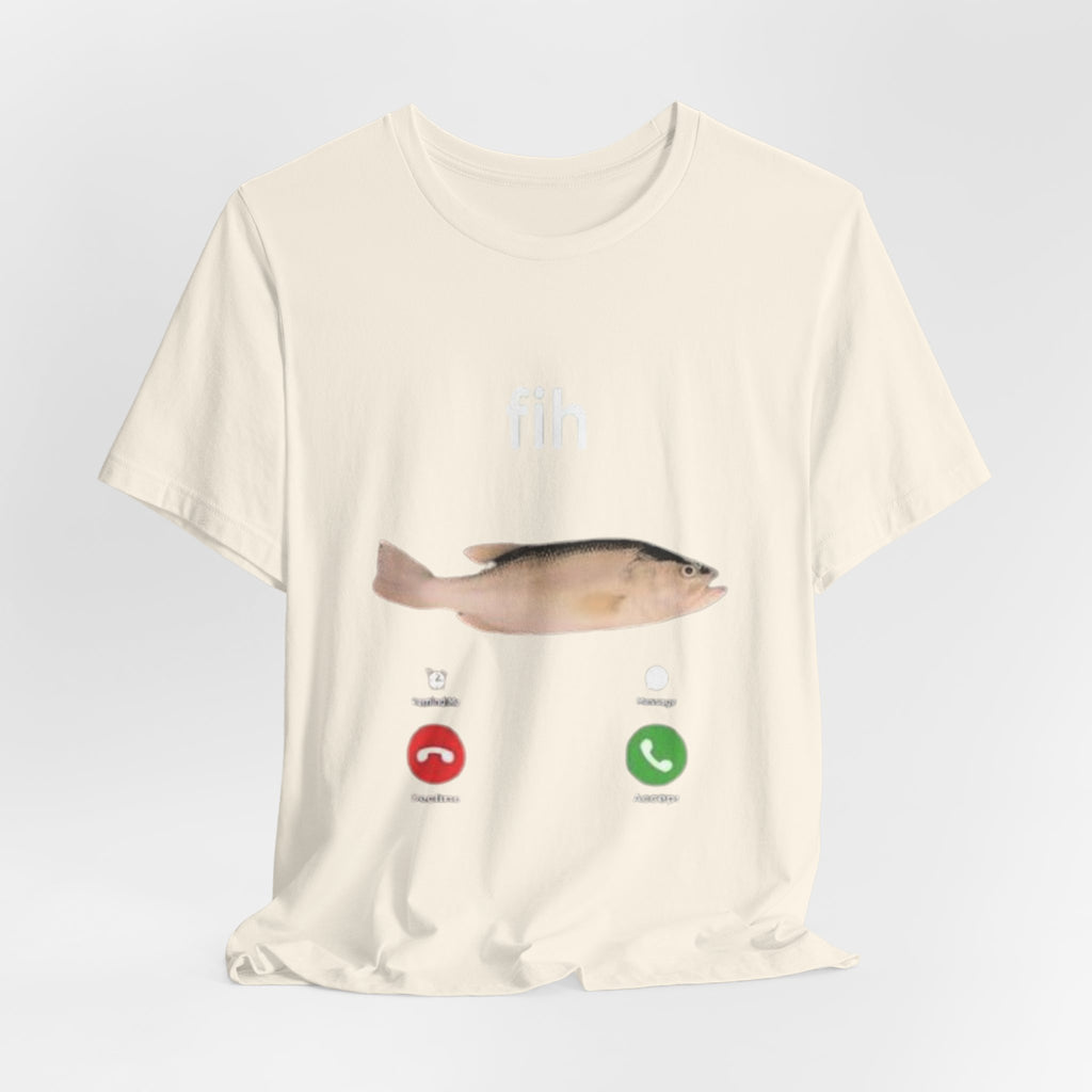 Fish Call T‑Shirt — Funny Incoming Call Design (Answer or Decline)
