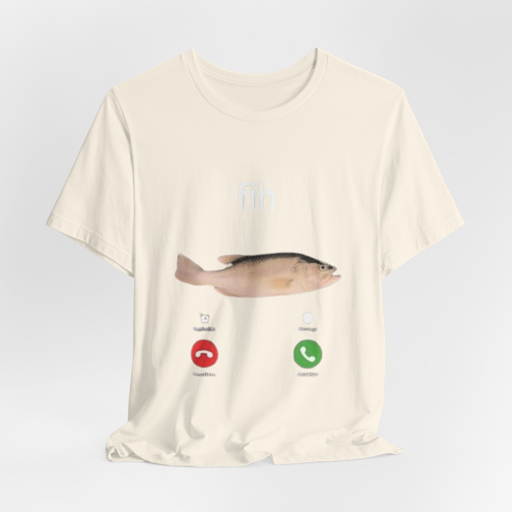 Fish Call T‑Shirt — Funny Incoming Call Design (Answer or Decline)