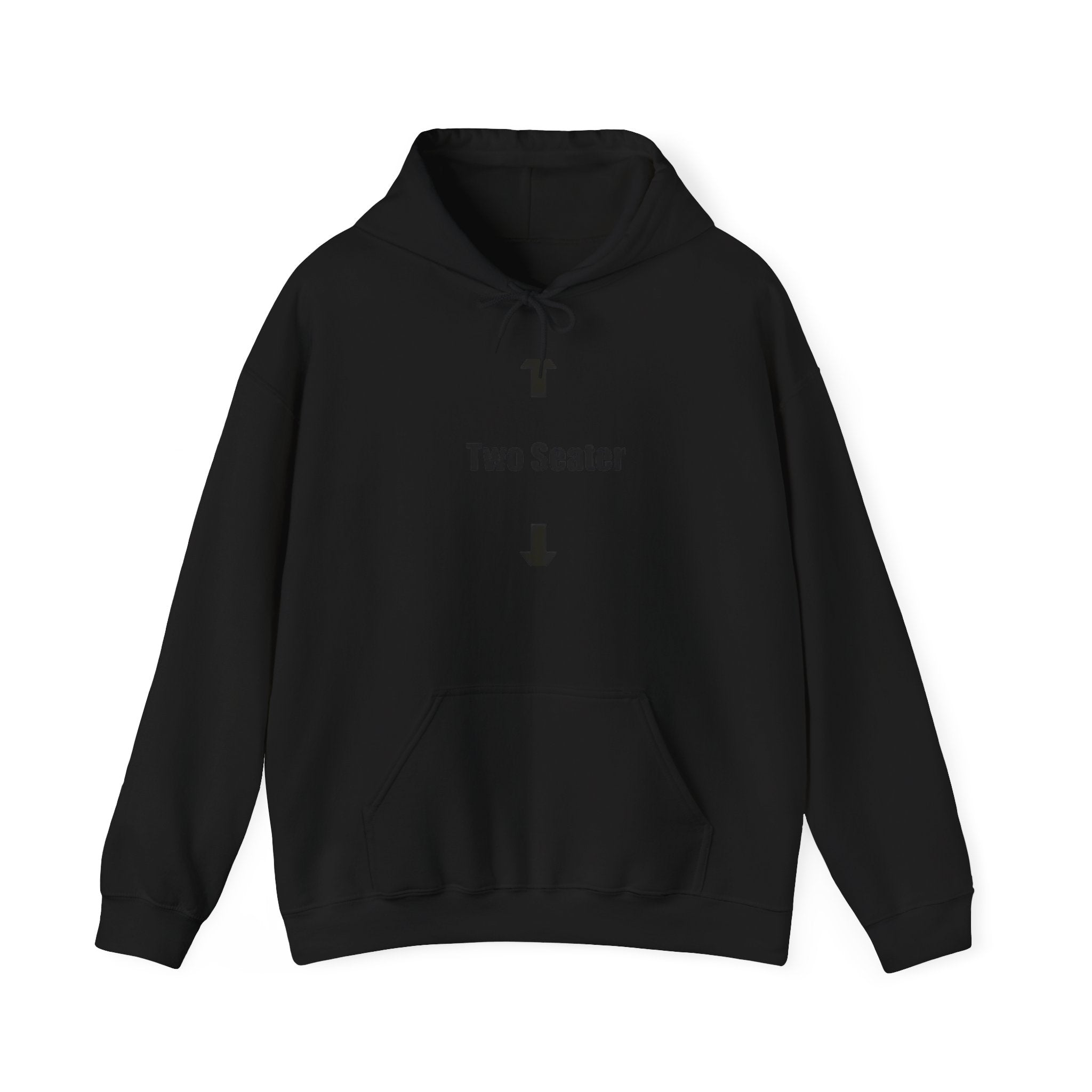 Two Seater Hoodie - Funny Couples Pullover with Arrow Design