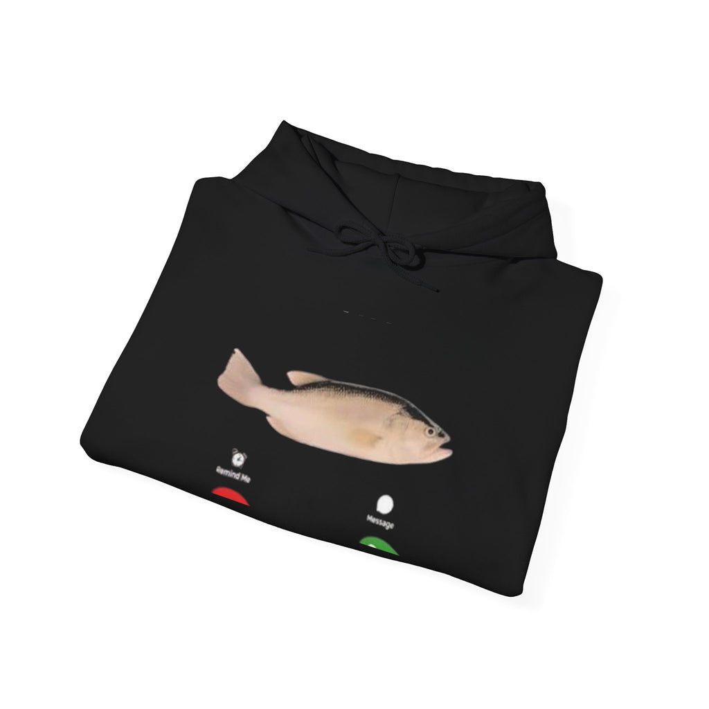 Cod Fish Graphic Hoodie – Minimal Fishing Sweatshirt with Red/Green Indicators