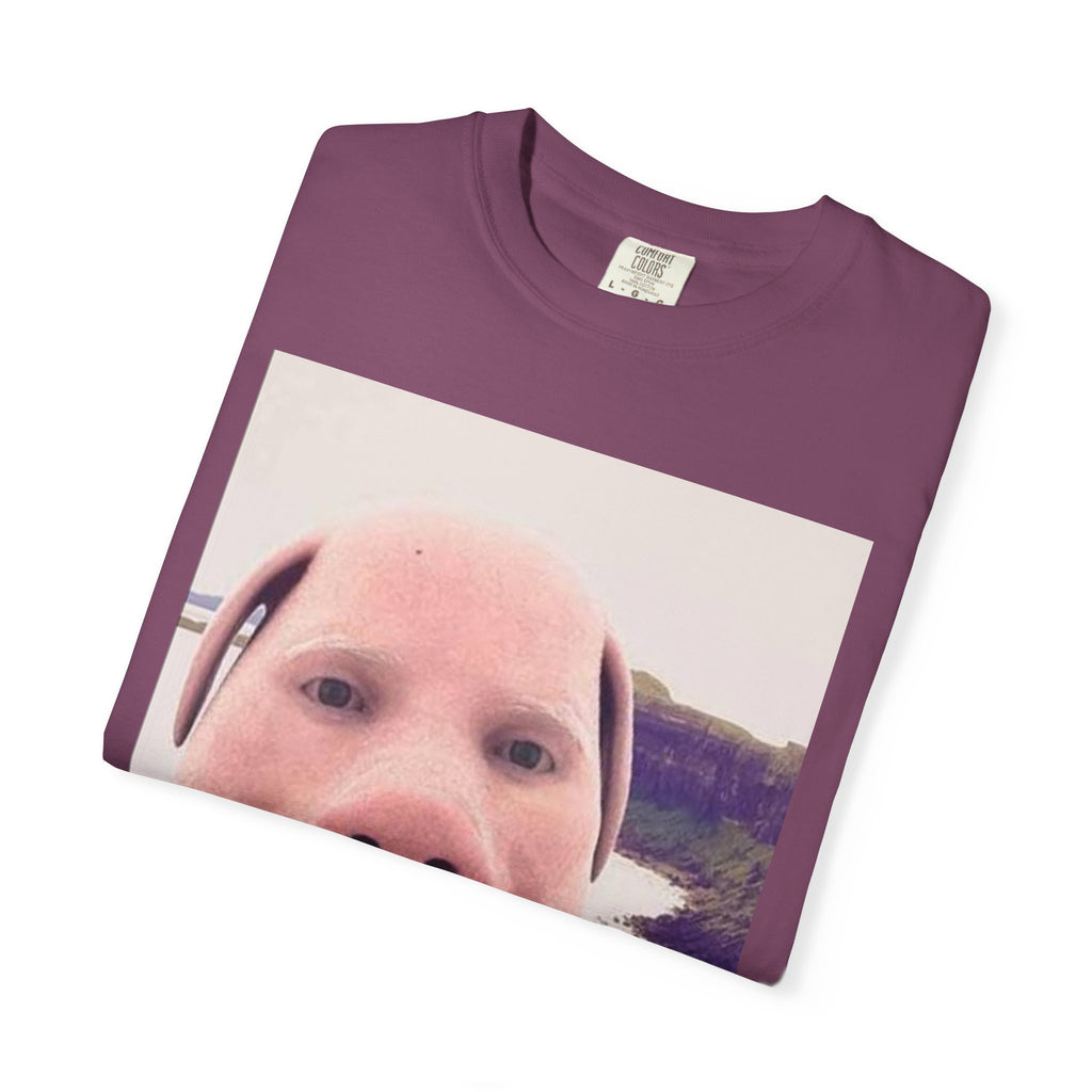 Pig Face Photo T-Shirt — Funny Animal Selfie Tee