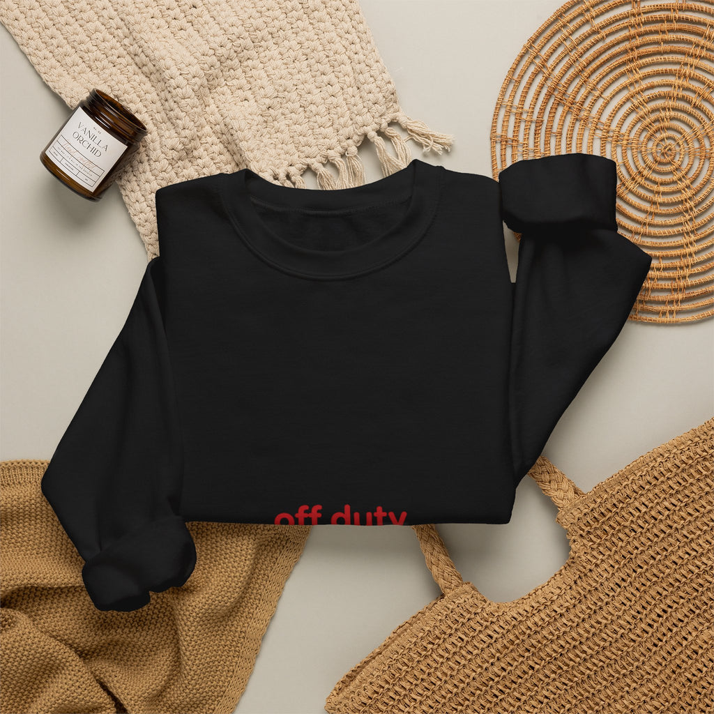 off duty heartbreaker Sweatshirt | Y2K slogan, nostalgic typography