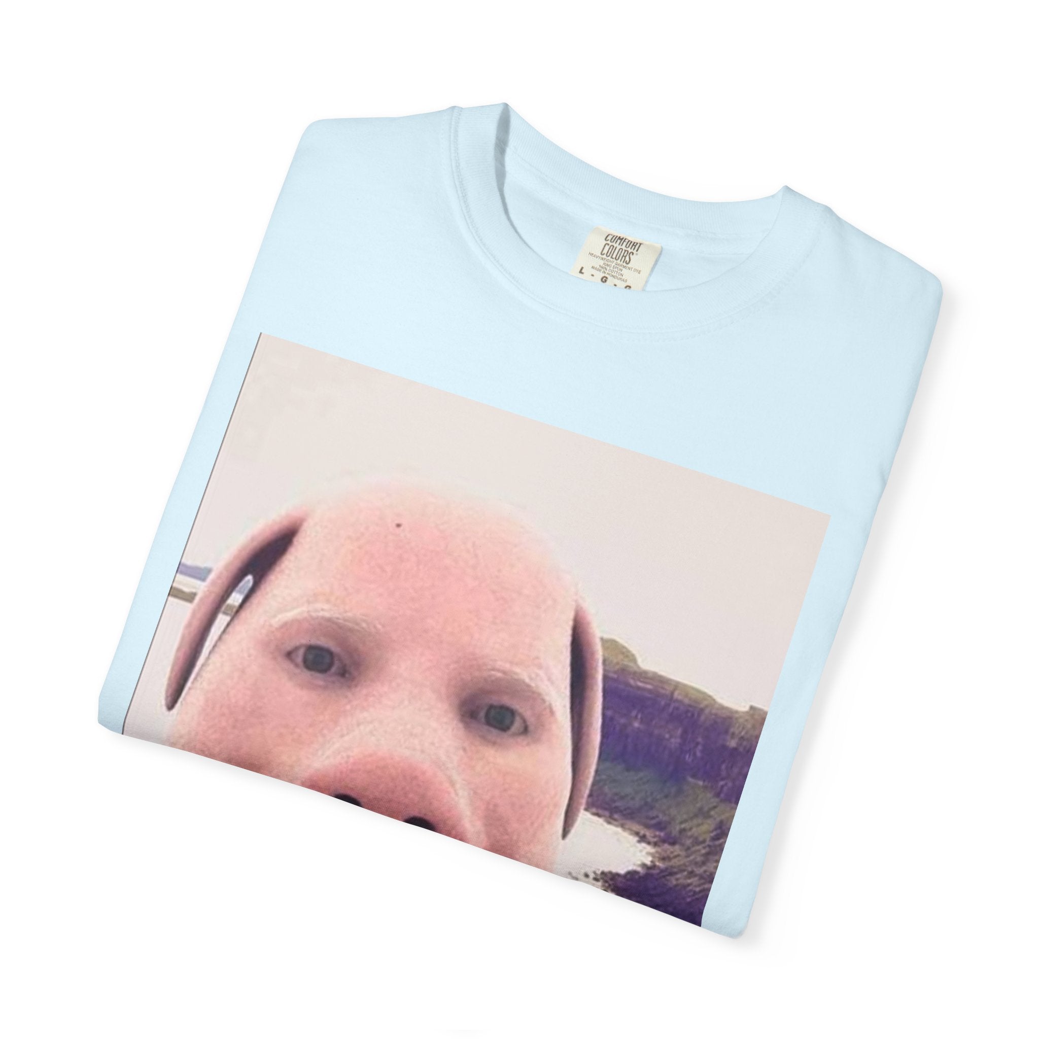 Pig Face Photo T-Shirt — Funny Animal Selfie Tee